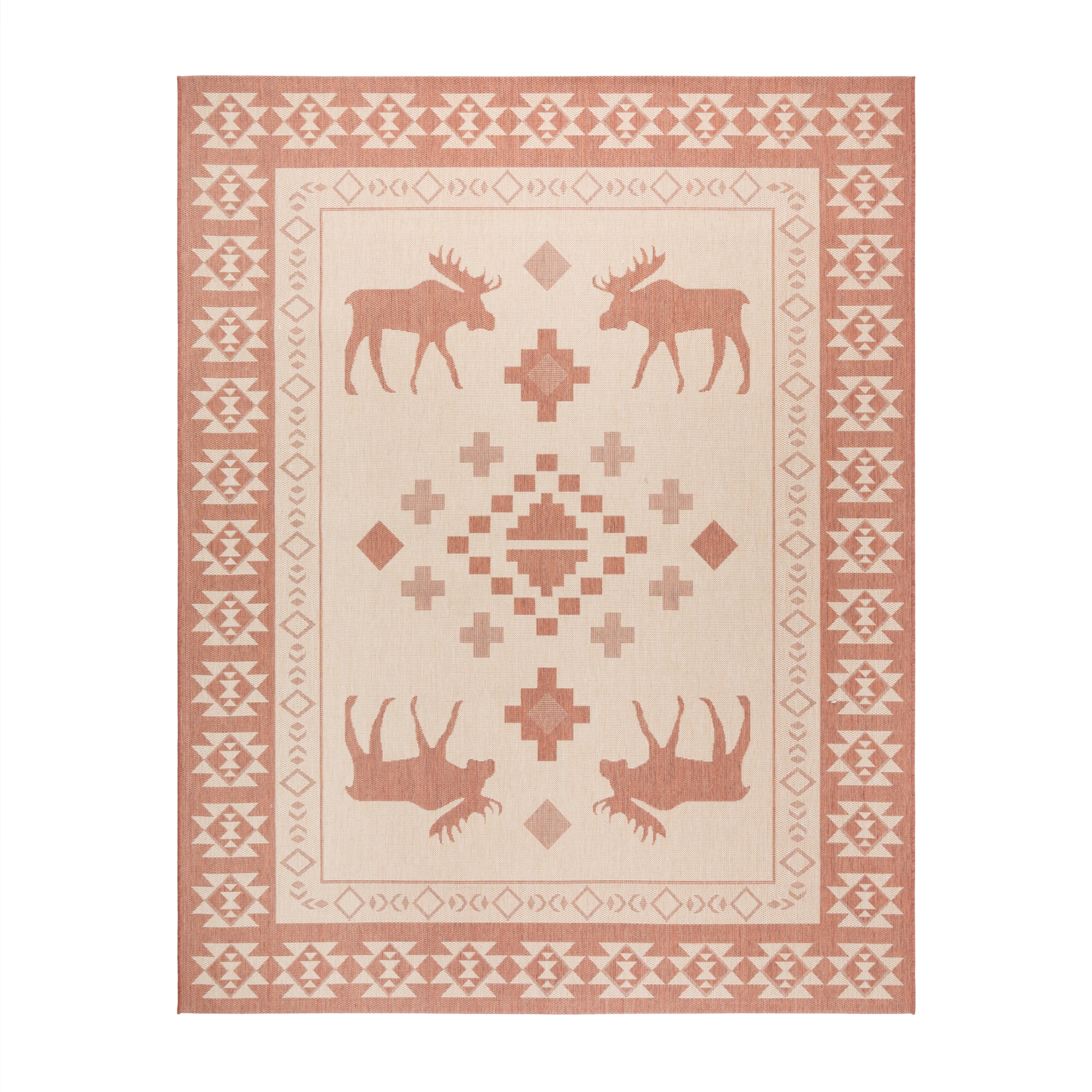 GERTMENIAN 19549 Paseo 6 X 10 (ft) Yoder Terra Sand Indoor/Outdoor Abstract Area Rug