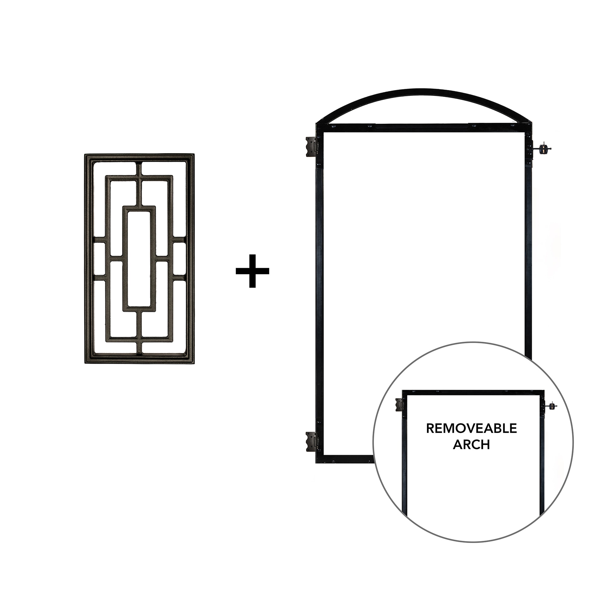 Nuvo Iron PRO857EC 45-1/2-in Black Gate frame kit