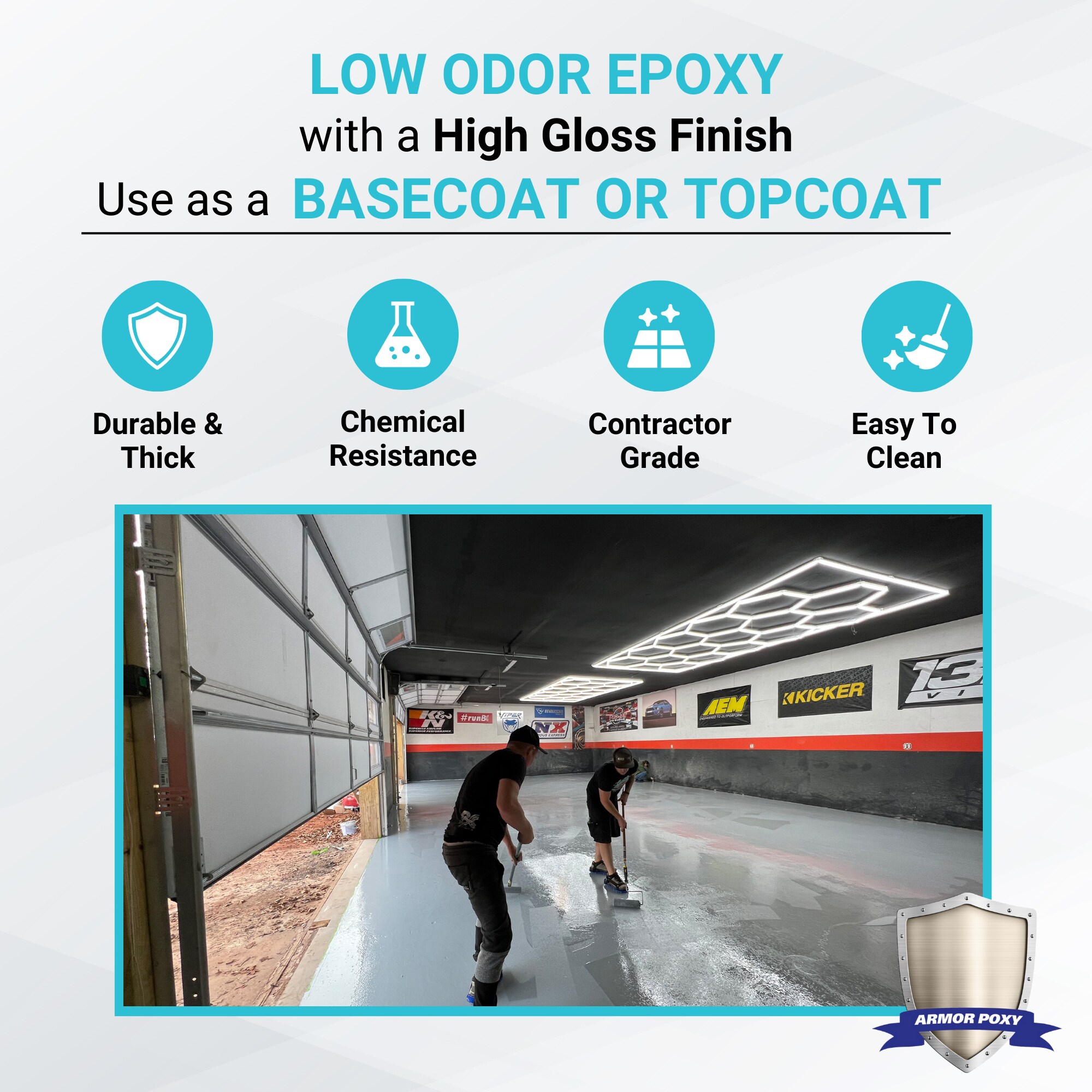 Khaki Tan Gloss Epoxy Floor Coating Kit, 1.5 Gallons