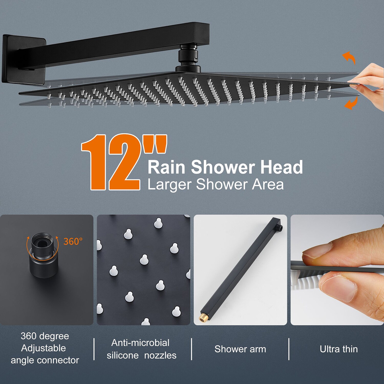 Cobbe SSF0112B Showerhead-Bar-Panels - View #8