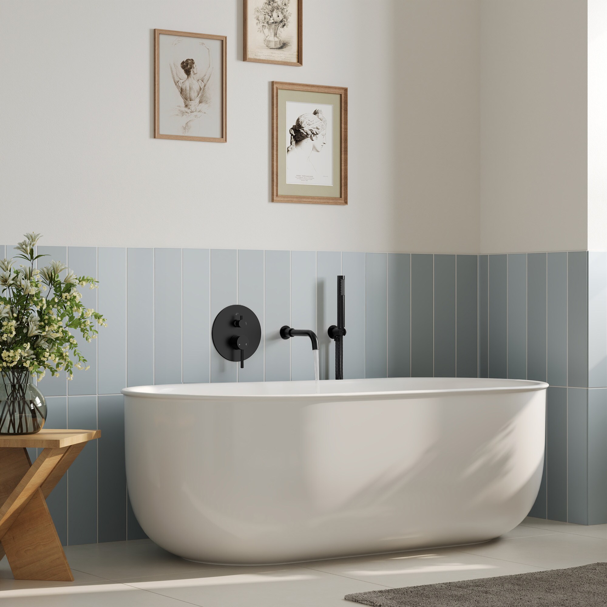 GRANDJOY SGF11GJ-37-BL Roman-Tub-Faucets - View #3
