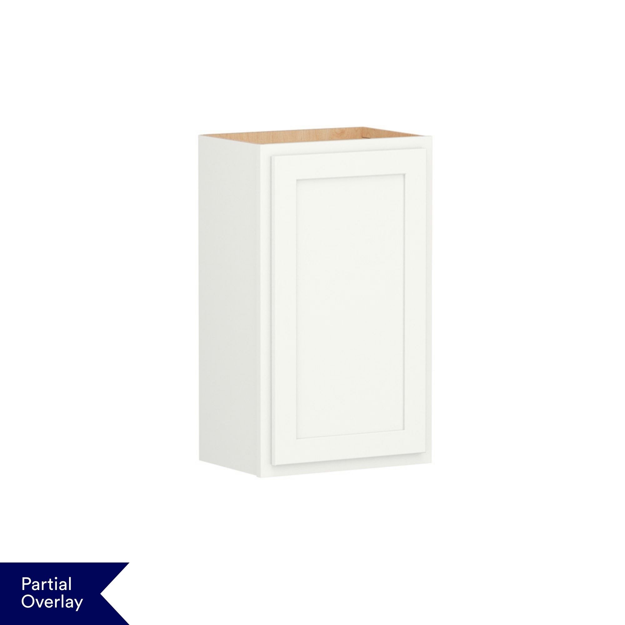 Shenandoah Breckenridge POL 18-in W x 30-in H x 12-in D Linen Painted Wall Fully Assembled Cabinet Recessed Panel Shaker