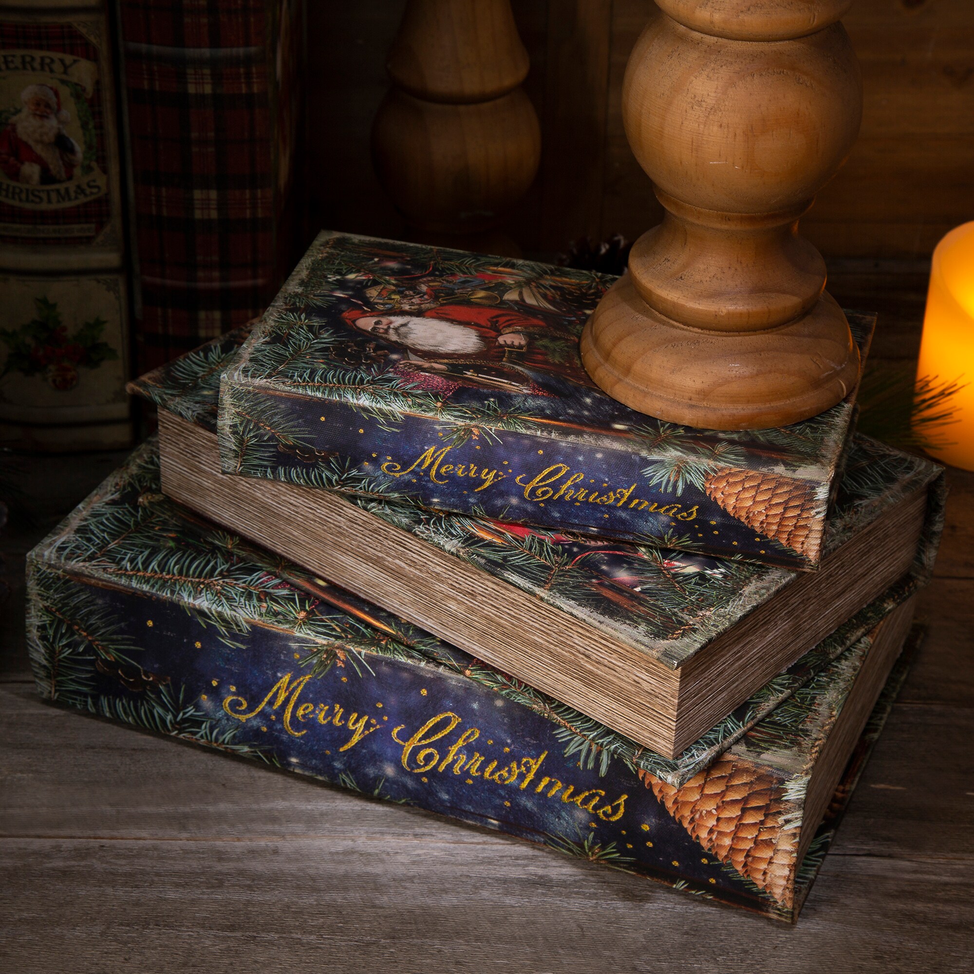 Glitzhome 2019900001 Table-Christmas-Decorations - View #2
