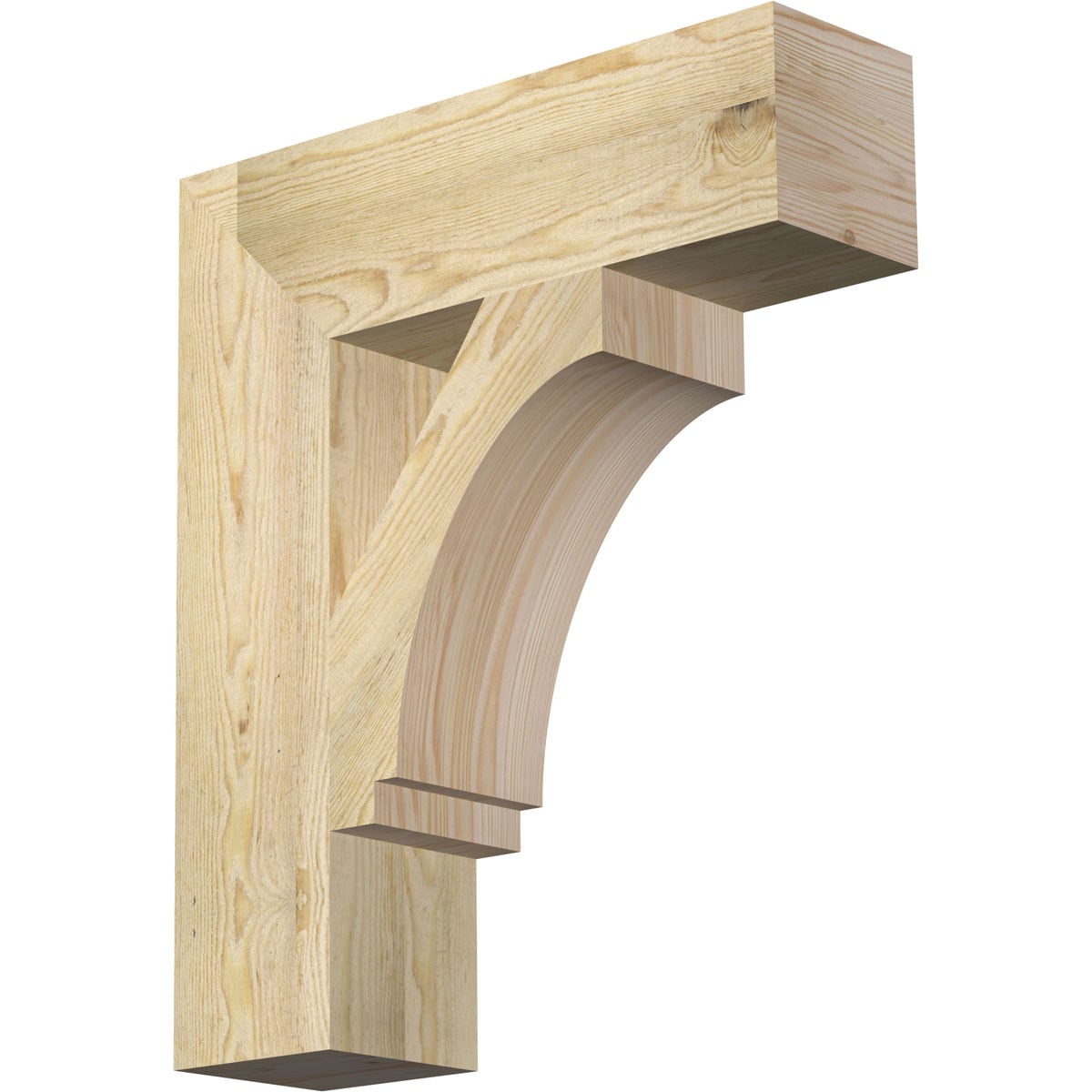 Ekena Millwork BKT06X22X26IMP05RDF Imperial Block Rough Sawn 6-in x 22-in x 26-in Douglas fir Brown Wood Standard bracket