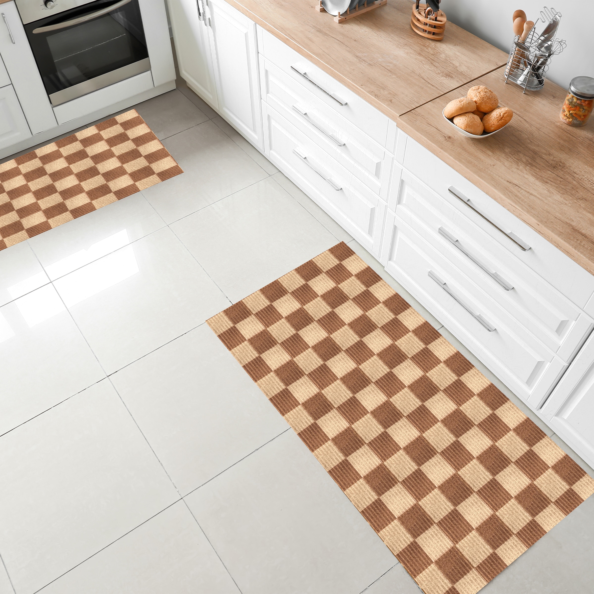 Playa Rug PLY-CHEC-BEIGE-31X5 rugs - View #4