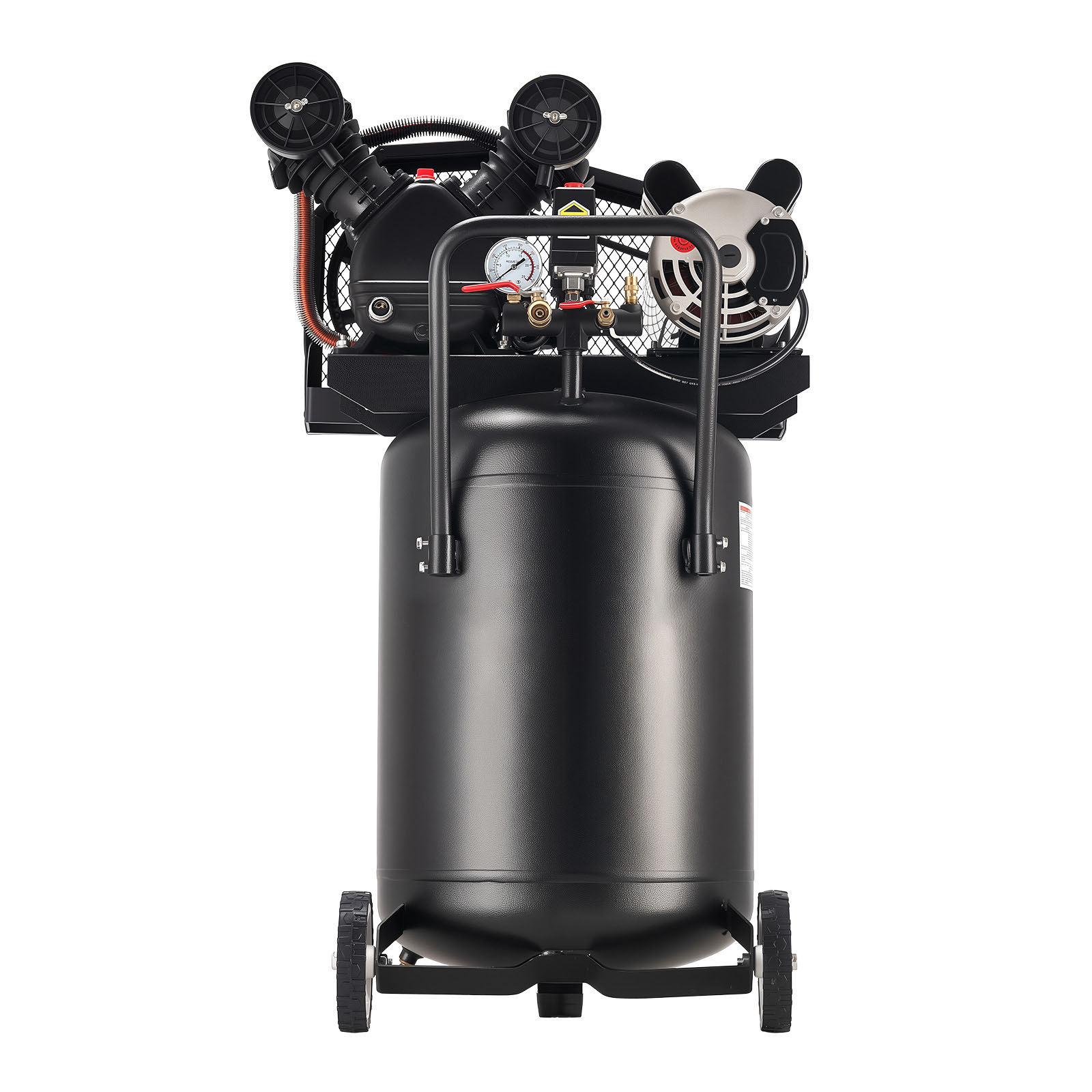 VEVOR 20-Gallon Air Compressor 2HP 6.5SCFM at 90PSI Max 135PSI Pressure Oil-Lubricated Air Compressor Tank Portable on Wheels for Auto Repair Tire Inflation Spray Painting Woodwork Nailing 120V