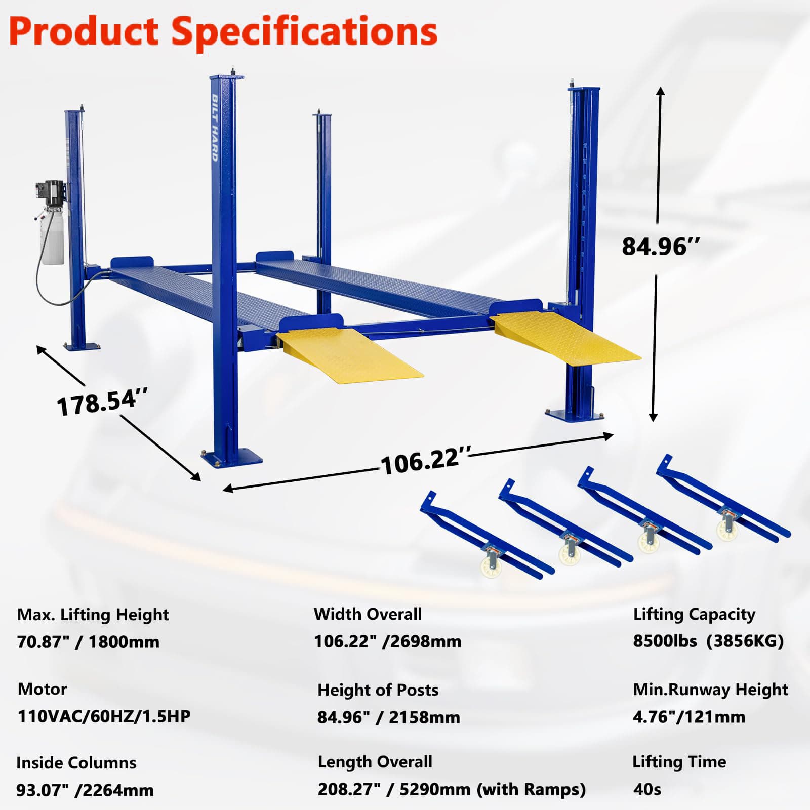 BILT HARD PLA-1030BH Vehicle-Lifts - View #2
