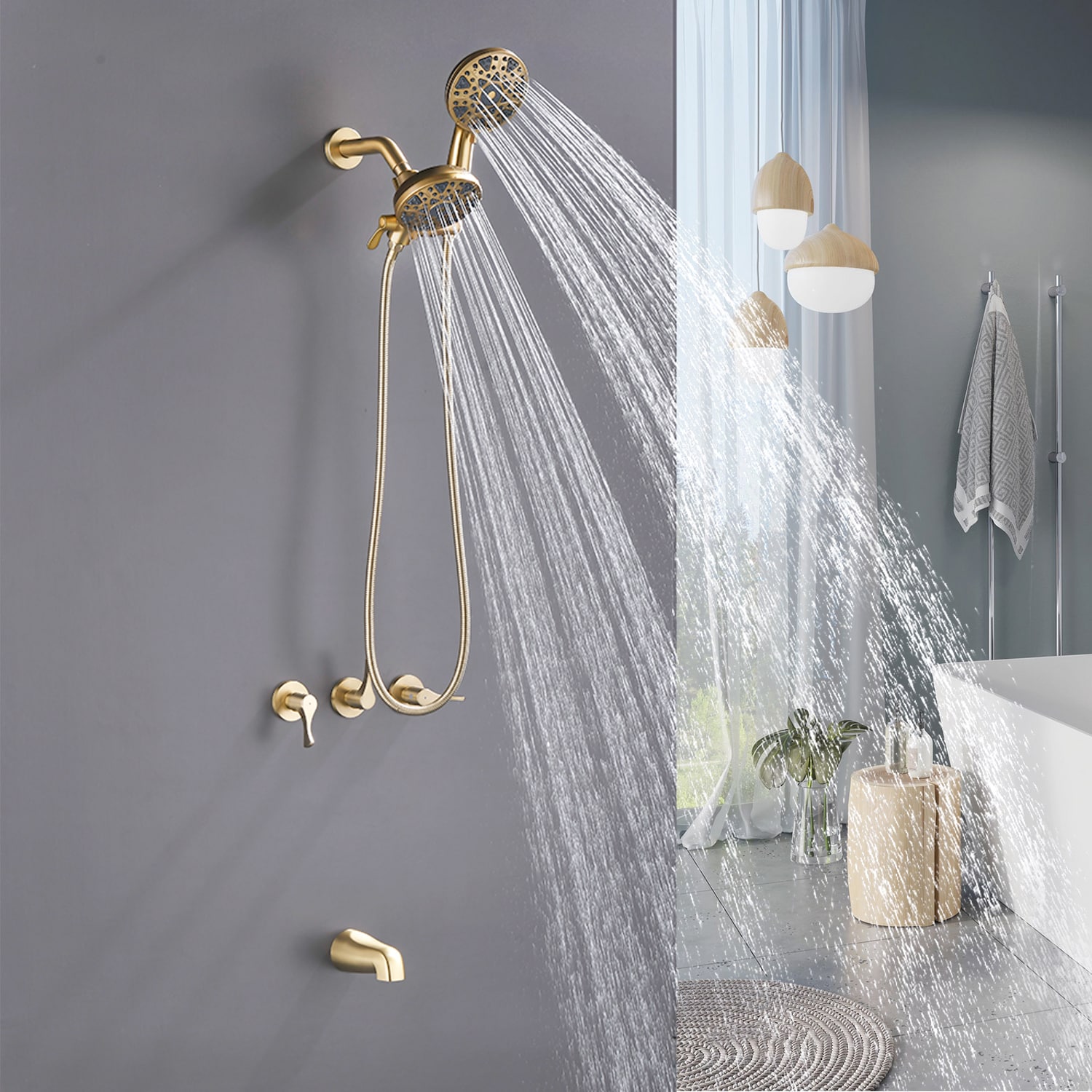 WELLFOR QJ-K-HS19655B01 Showerhead-Bar-Panels - View #2