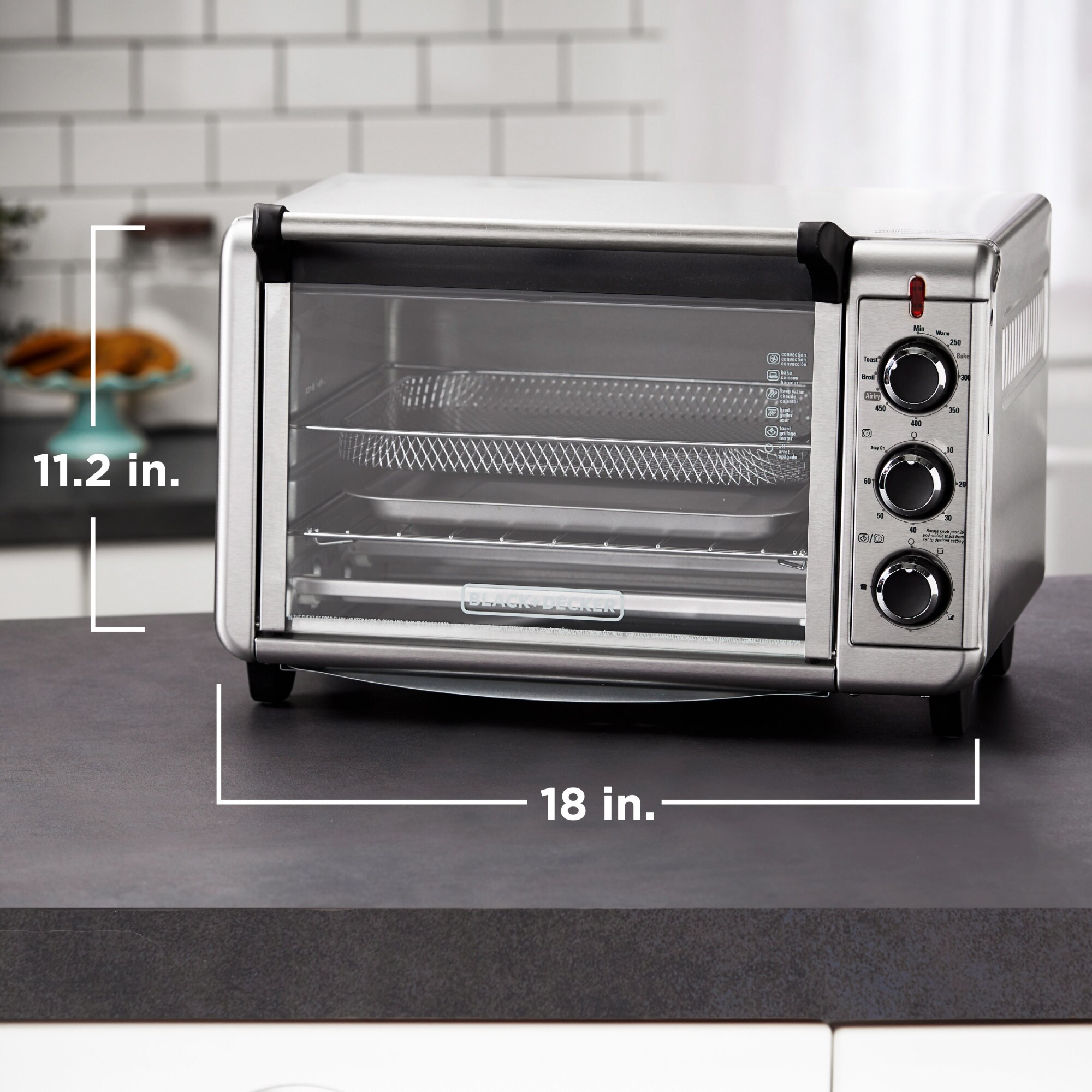 BLACK+DECKER 6-Slice Crisp 'N Bake Air Fry Toaster Oven