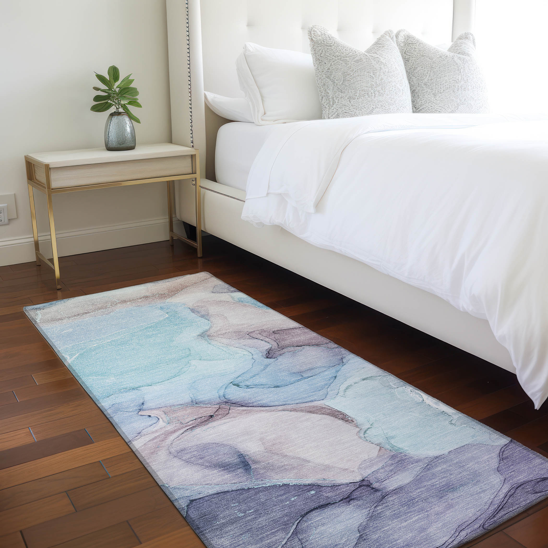 Addison Rugs ACN504NA2X8 Chantille ACN504NA 2 x 7 (ft) Polyester Navy Rectangular Indoor/Outdoor Abstract Machine washable Area rug