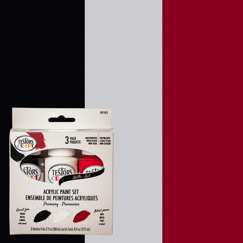 Testors 297593 Primary Acrylic Paint (Kit)