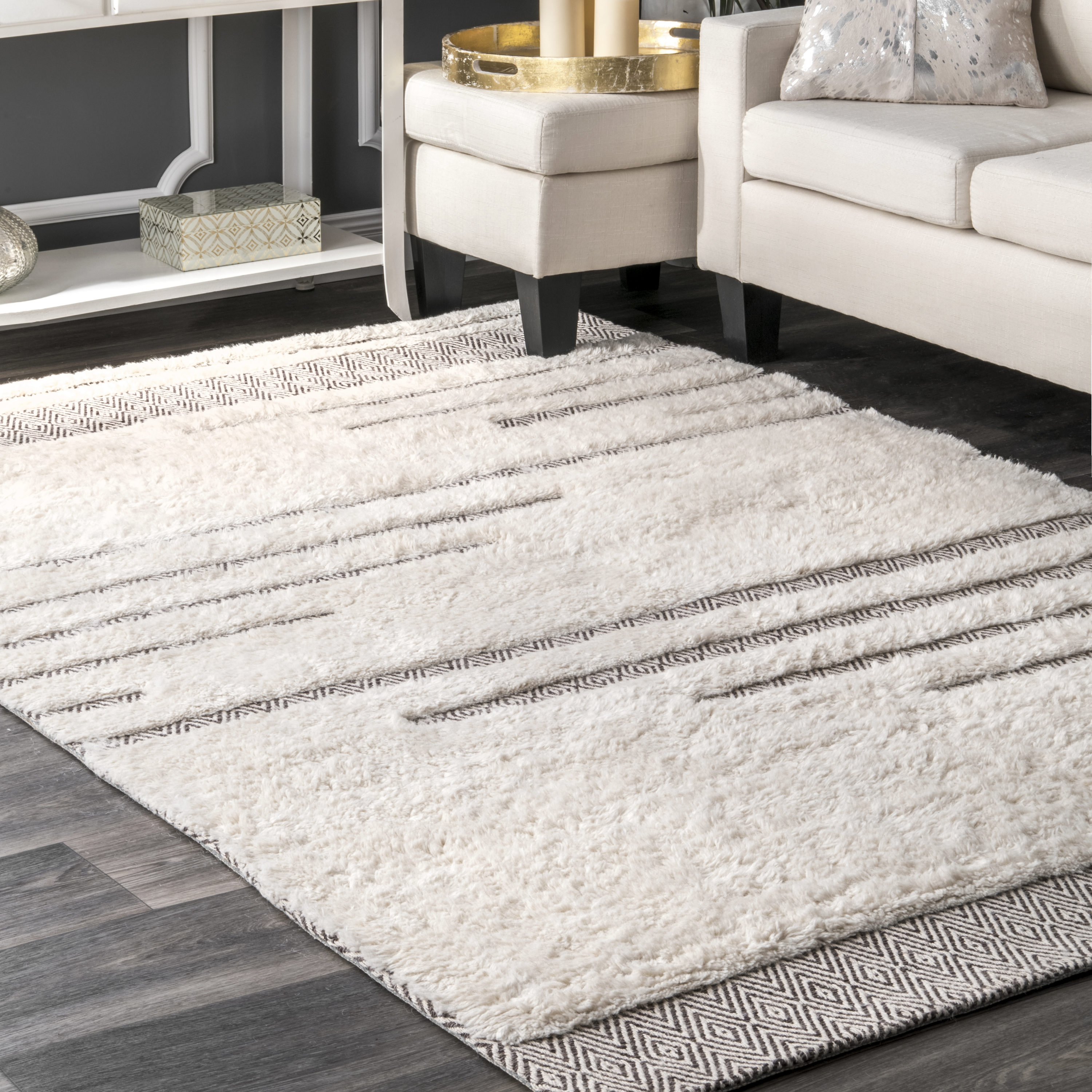 nuLOOM 5 X 8 (ft) Ivory Indoor Abstract Moroccan Area Rug in the Rugs  department at