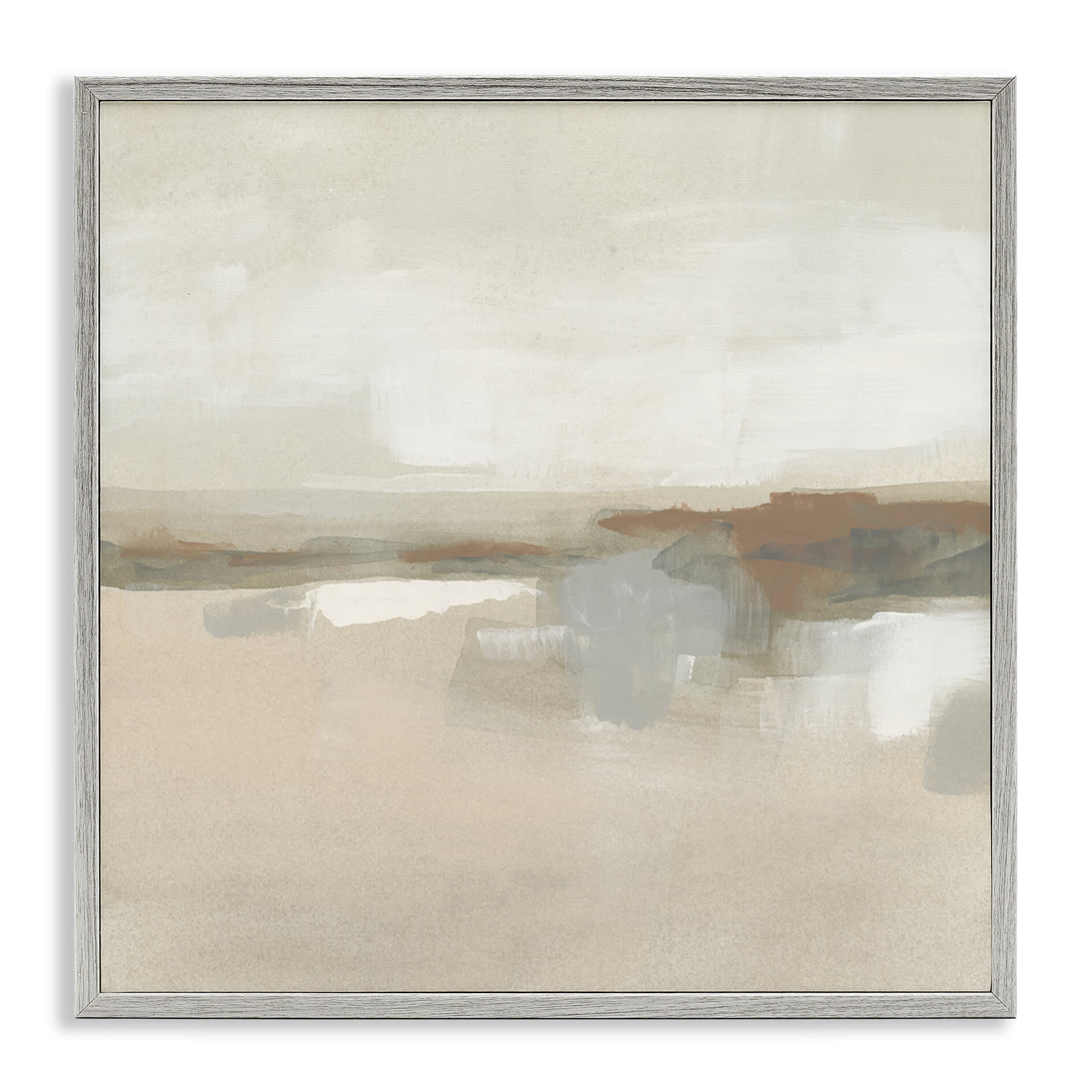 Stupell Industries BS-351-GFF-24X24 Abstract Neutral Land Framed Giclee design by June Erica Vess