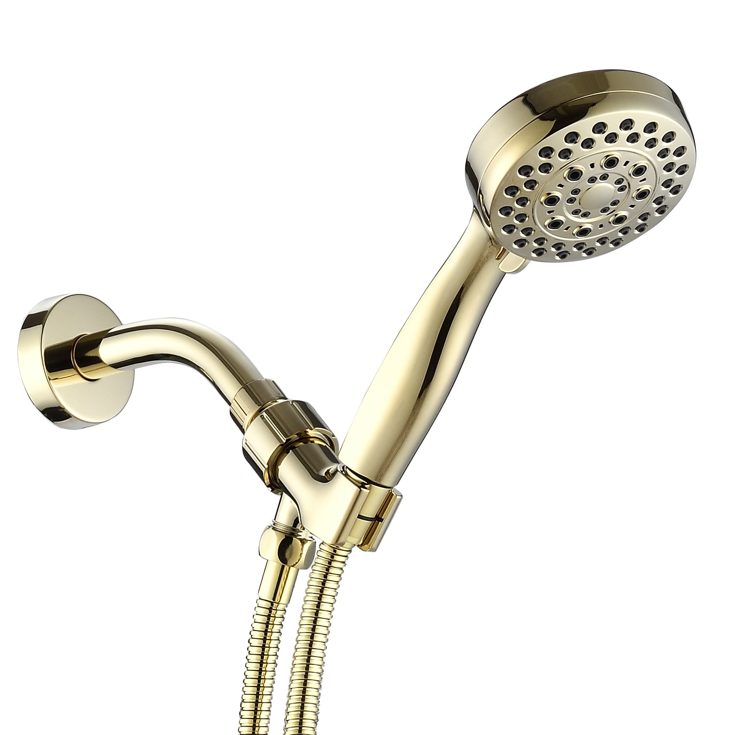 WELLFOR GIG-67234 6 -Spray Gold 3.5-in Round Handheld High Pressure Rain Shower Head 2.5 GPM