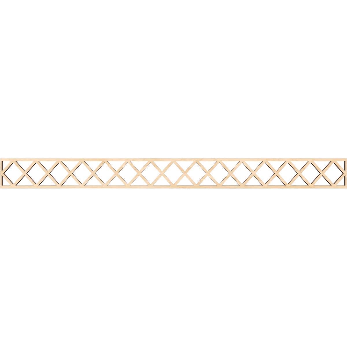 Ekena Millwork MLDB04X46WOLBI Wolford Fretwork Flat Trim 4-in x 3.87-ft Birch Brown Unfinished 2156017 Pierced Wall Panel Moulding