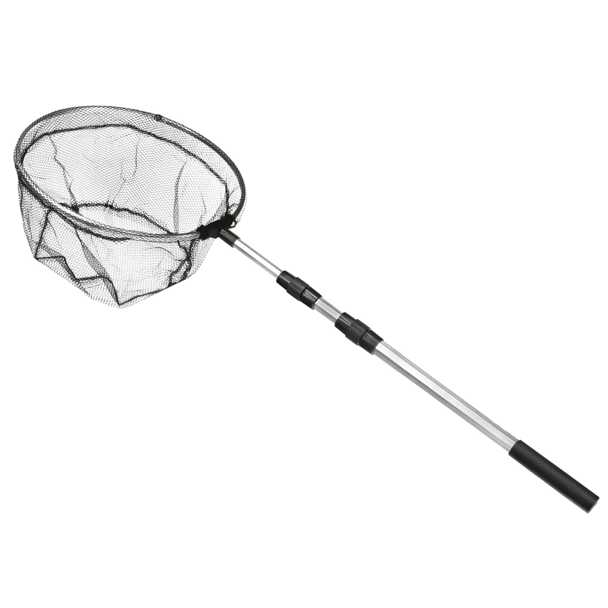 PATIKIL Folding Fishing Net Round Extend to 4.9ft Aluminium Alloy  Telescopic Landing Pole Handle with M8 Thread for Freshwater Saltwater  White+Black in the Fishing Equipment department at Lowes.com