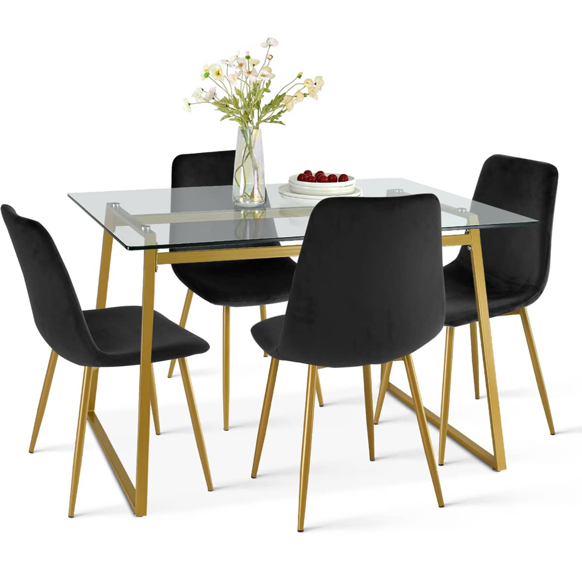 Maison Boucle MONA-BINGO-BLACK-4 Dining-Sets - View #2