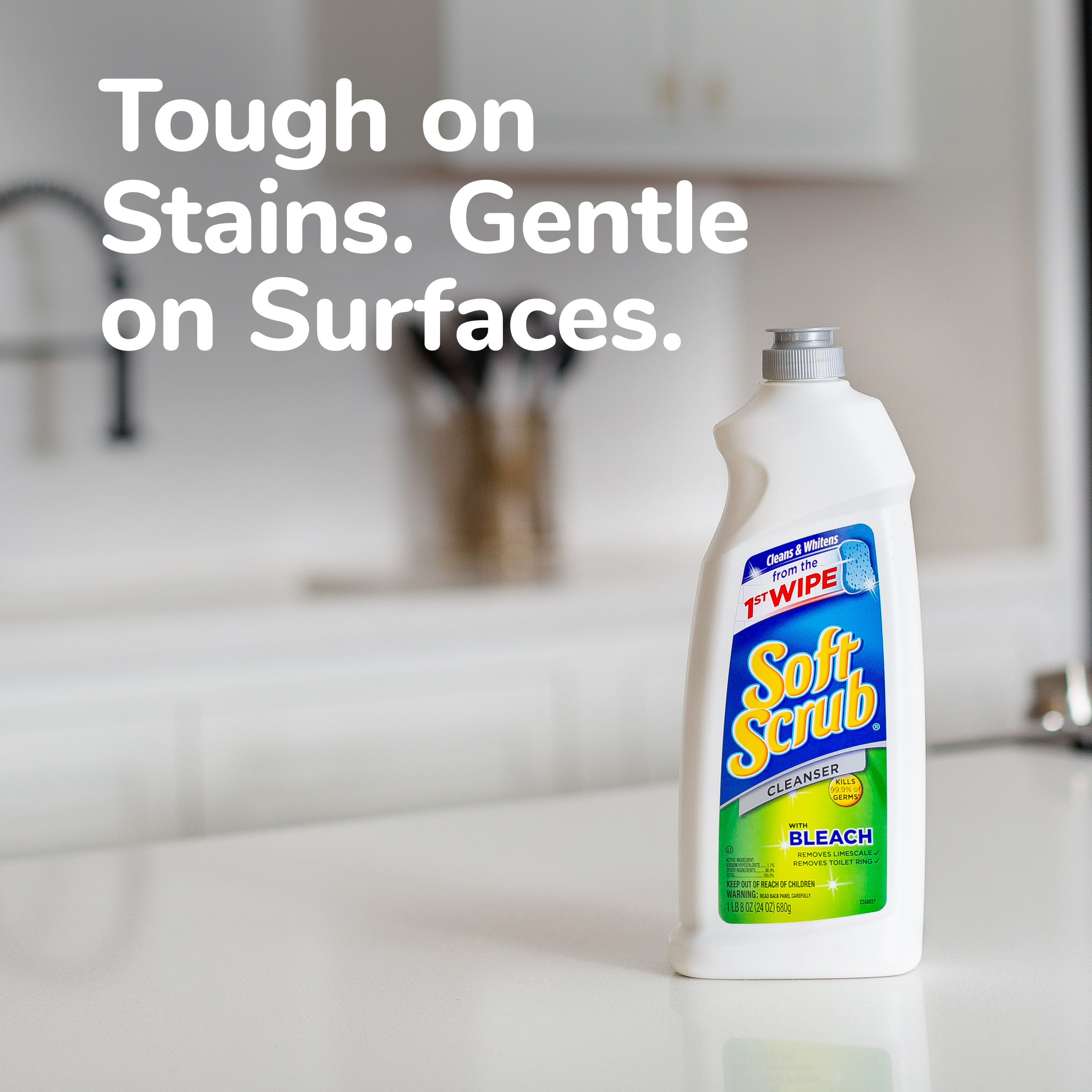 Soft Scrub Disinfectant Cleanser, with Bleach - 36 oz