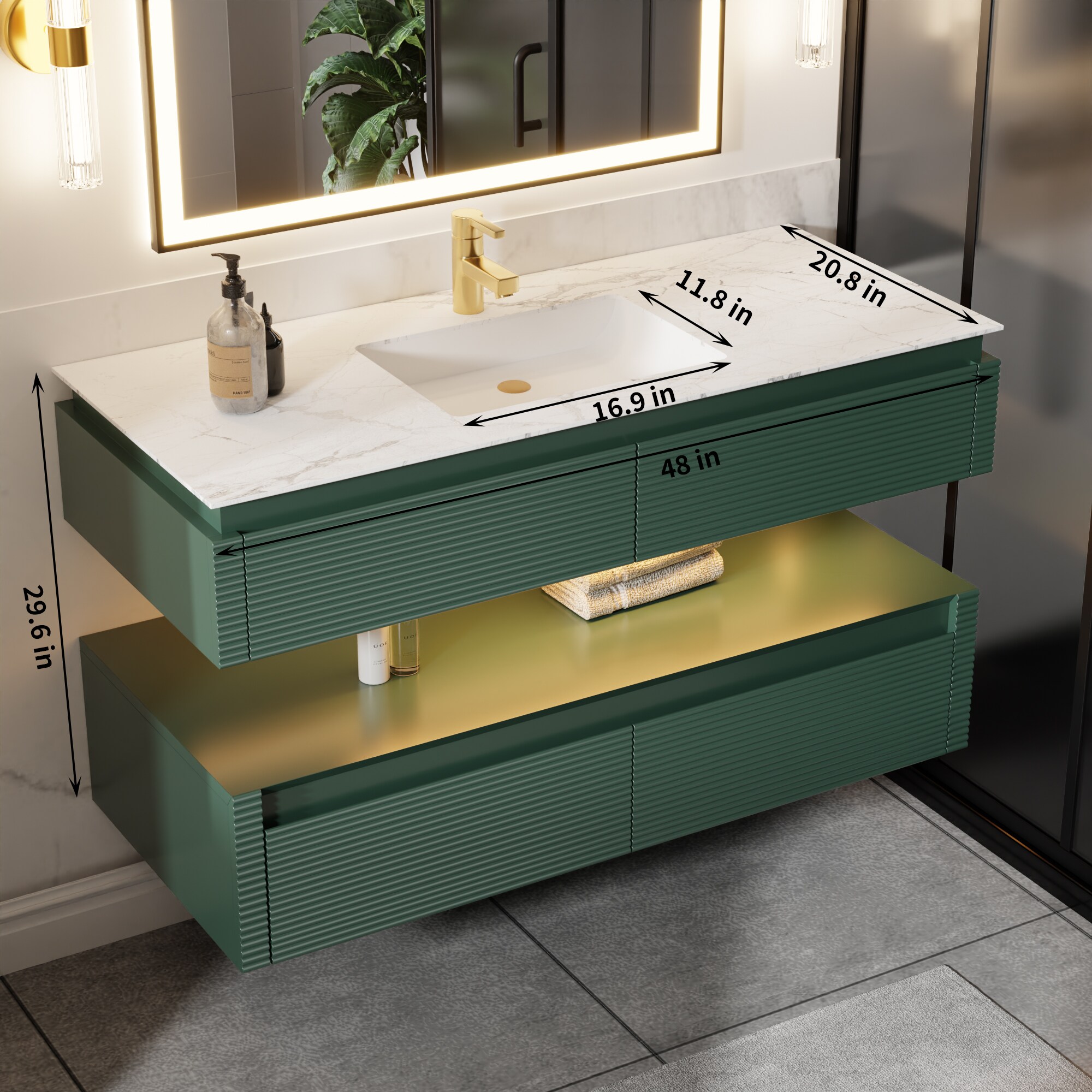 ExBrite SC4820V13GN Bath-Vanity-Combo - View #2