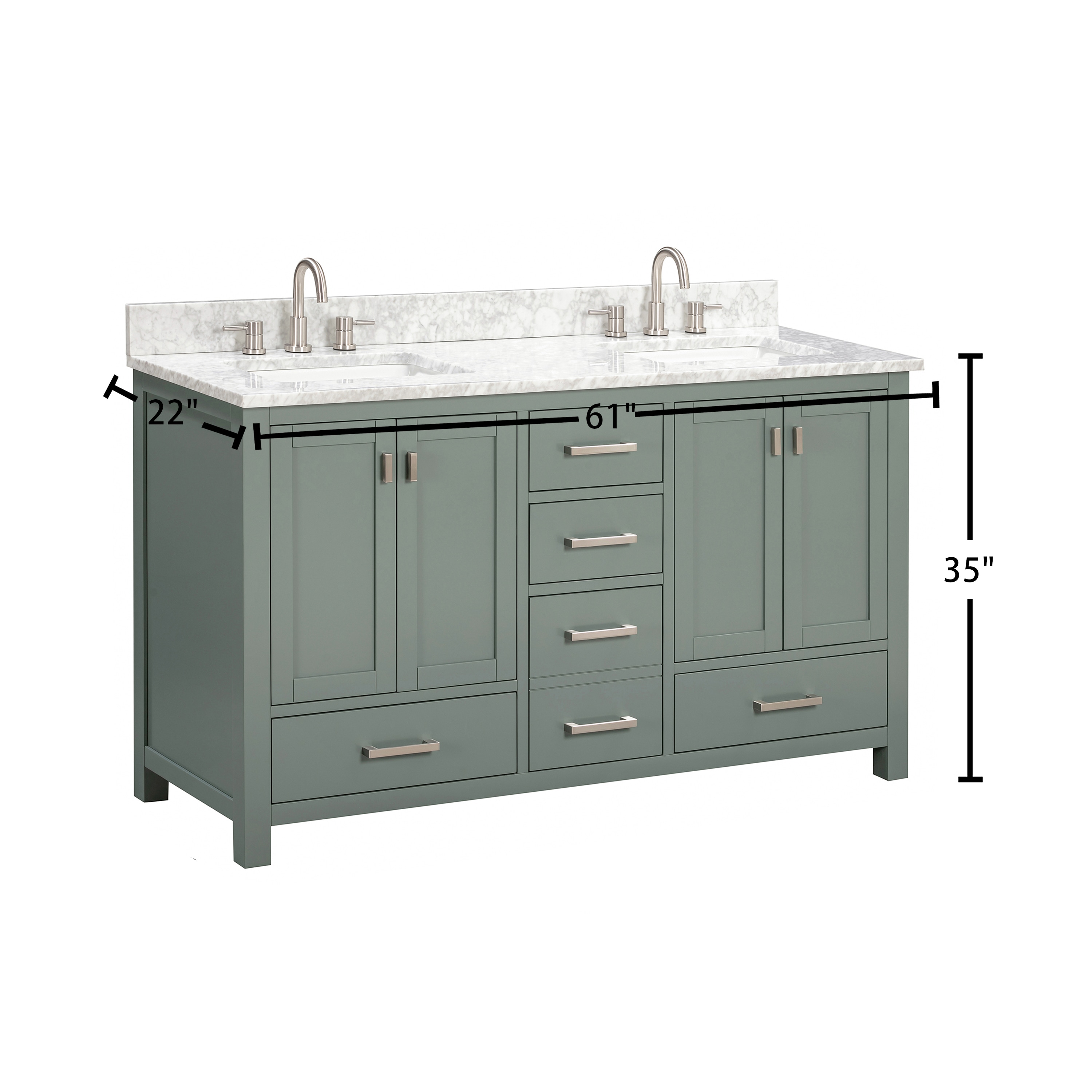 Avanity MODERO-VS61-SG-C Bath-Vanity-Combo - View #3