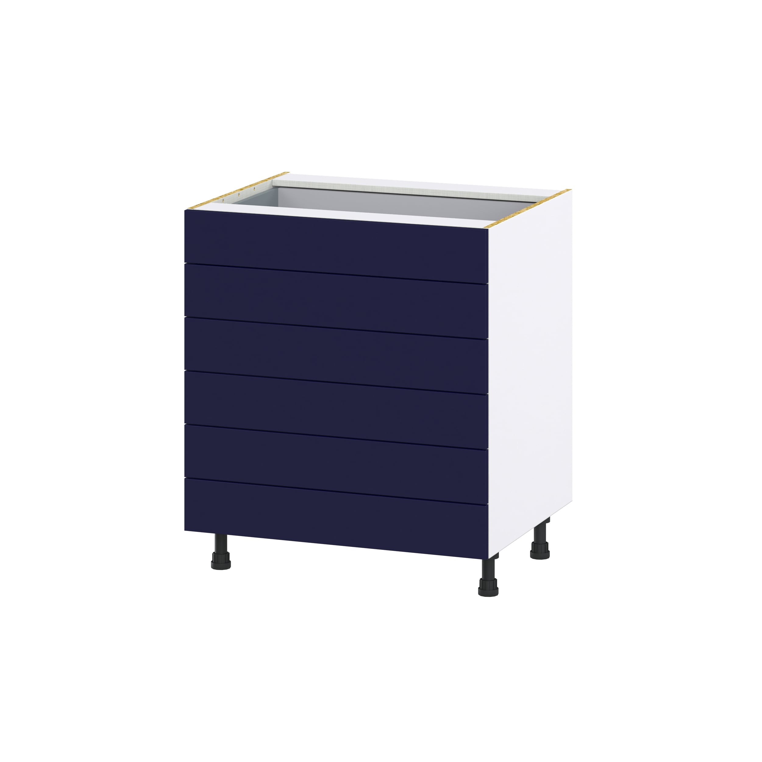 Hugo&Borg Lorette 30-in W x 34.5-in H x 24-in D Navy Blue 2-Drawer Base Fully Assembled Cabinet