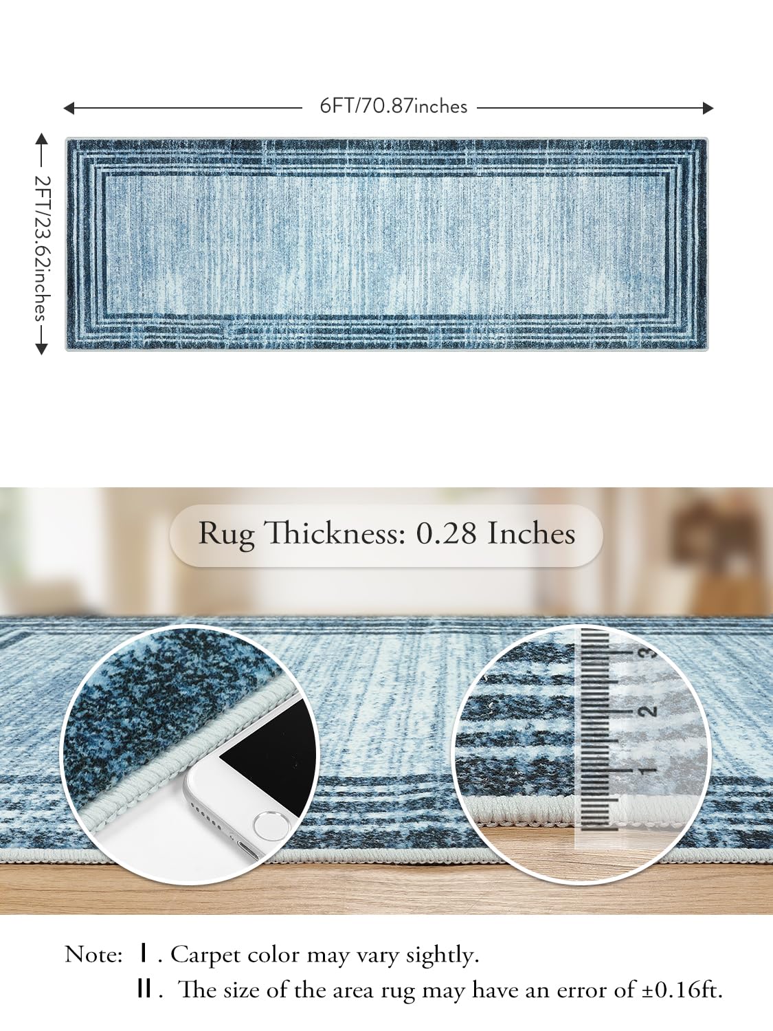 Lahome AR-DYR-066-BL3 rugs - View #2