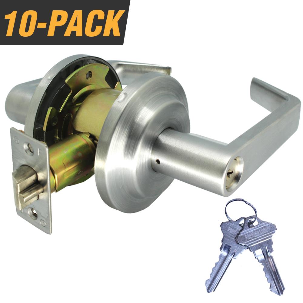 Premier Lock HDLEL03-MA-10 Stainless Steel Keyed Entry Door Knob (10-Pack)