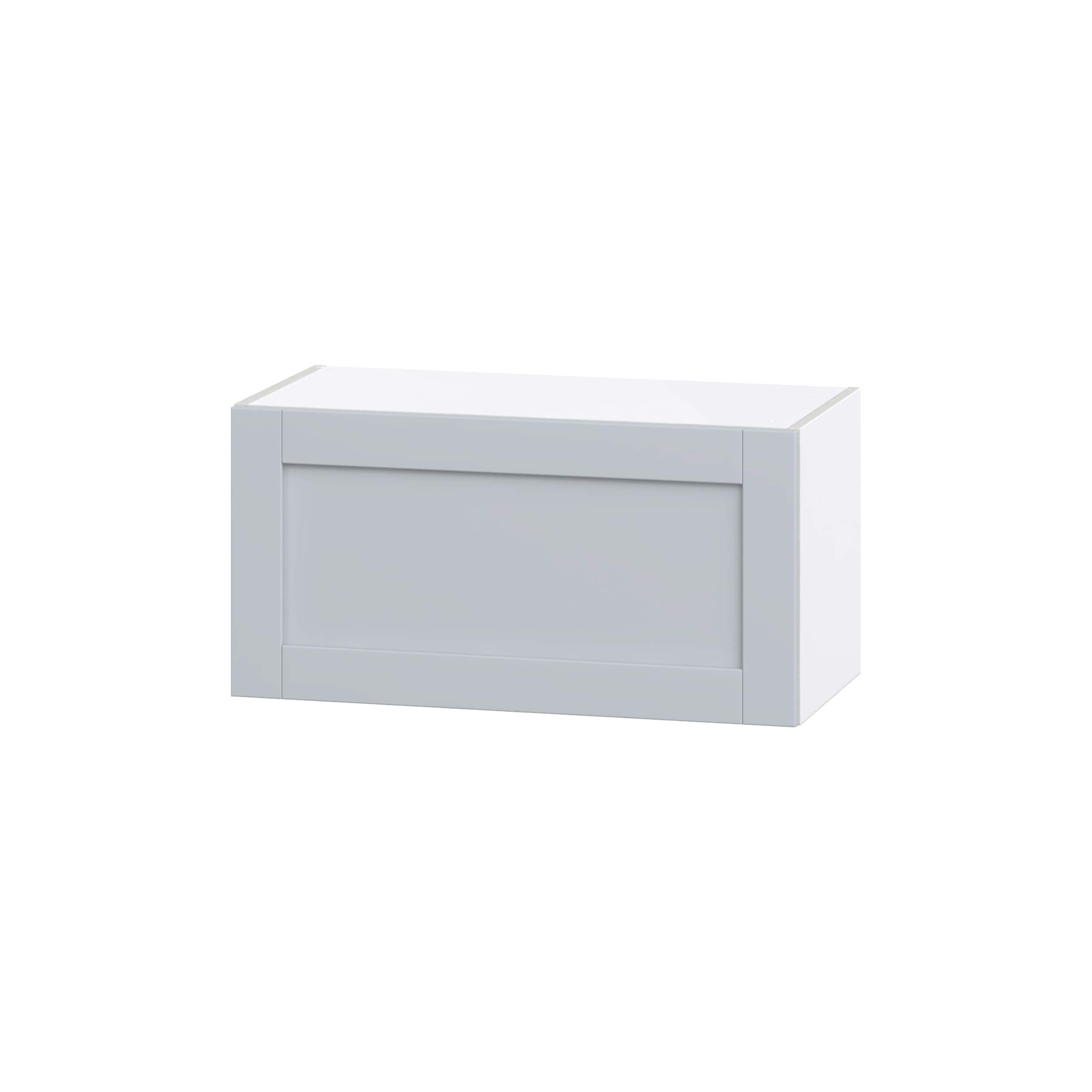 Hugo&Borg Charlesberg 30-in W x 15-in H x 14-in D Gray Wall Fully Assembled Cabinet (Glass Panel Shaker Door Style)