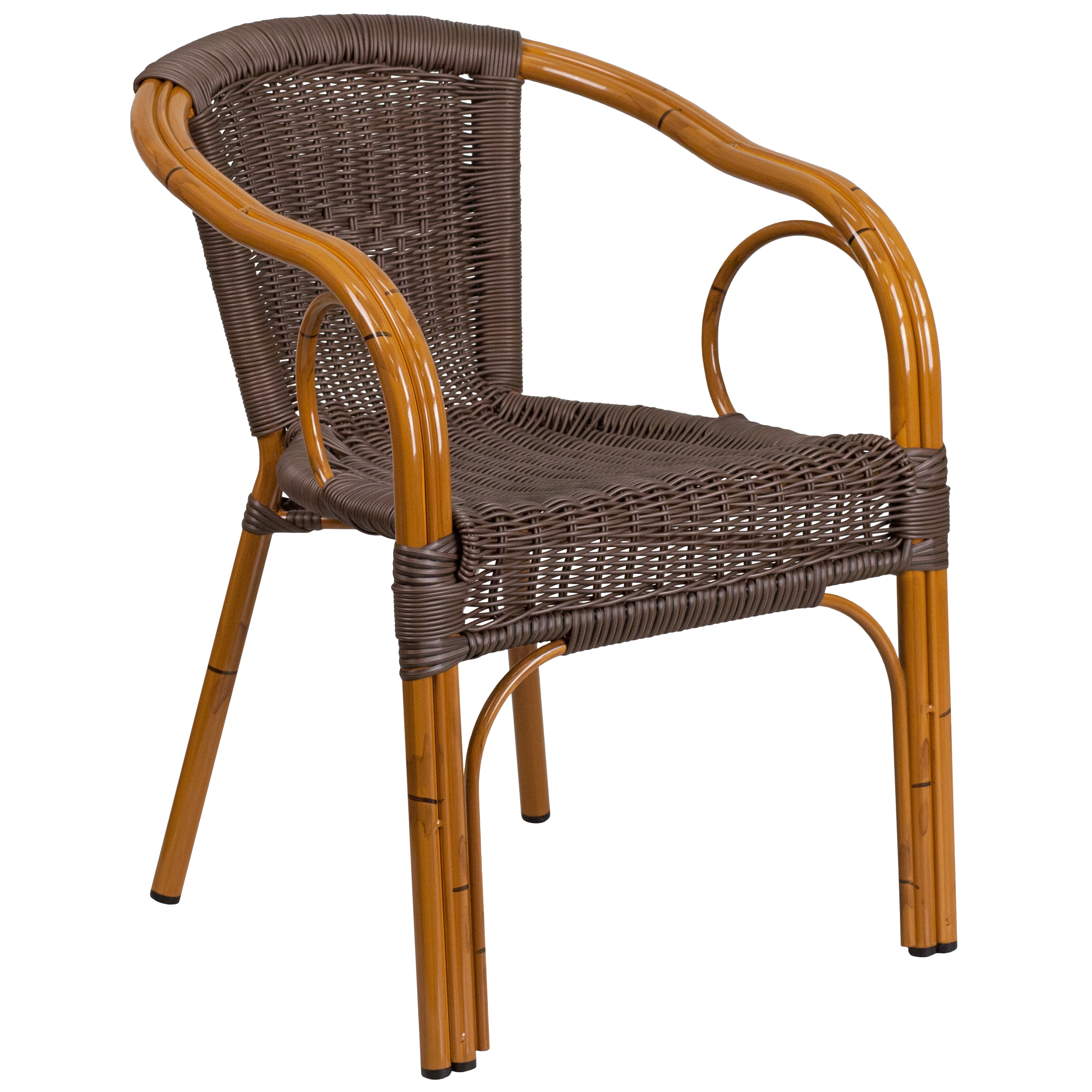 Flash Furniture 889142206255 Lila Stackable Metal Frame Dining arm chair