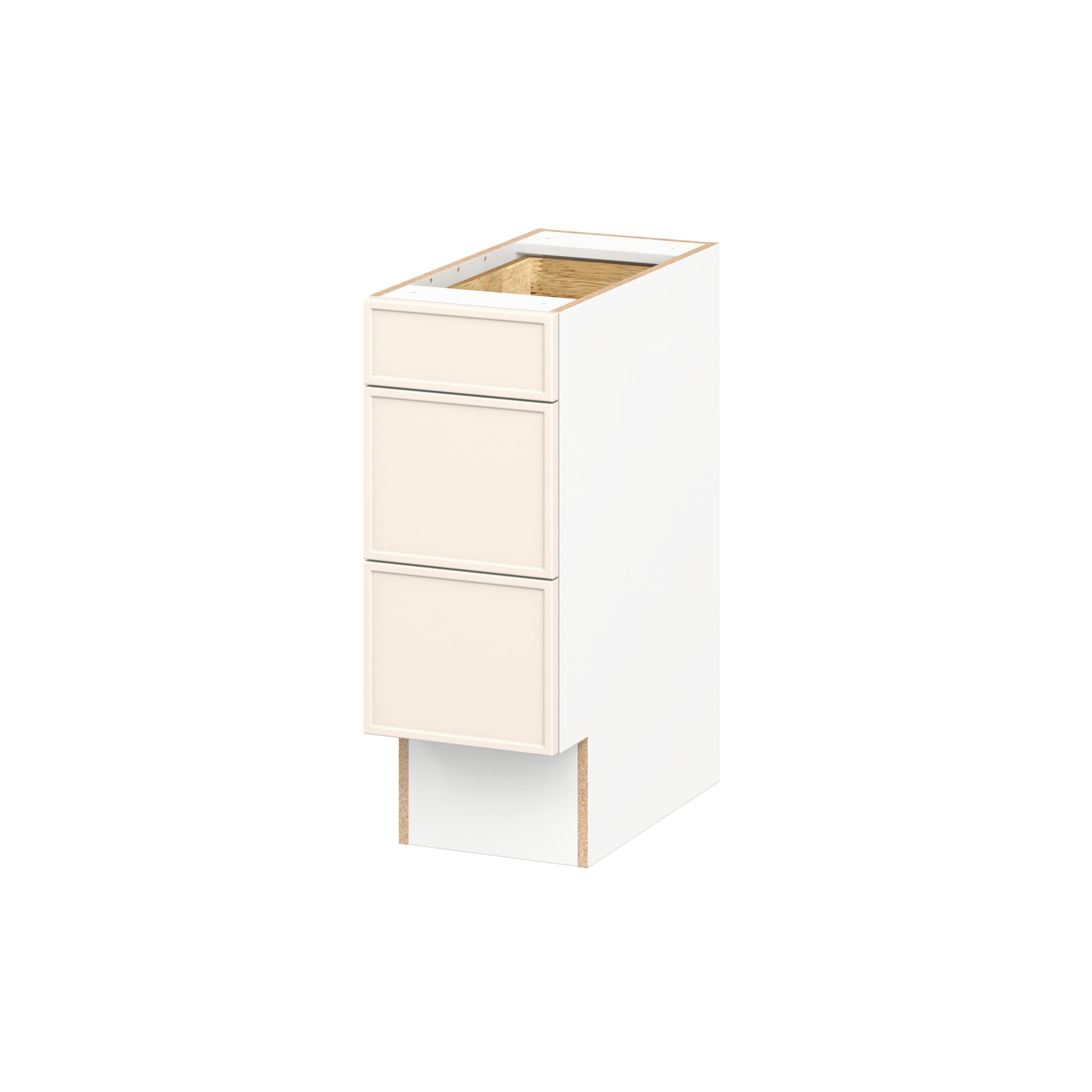 Hugo&Borg DSB3D12ADAWD-CI Chapel Hill 12-in W x 32.5-in H x 24.66-in D Washed Linen 3 -Drawers Drawer Base Fully assembled Cabinet (Flat Panel Slim shaker