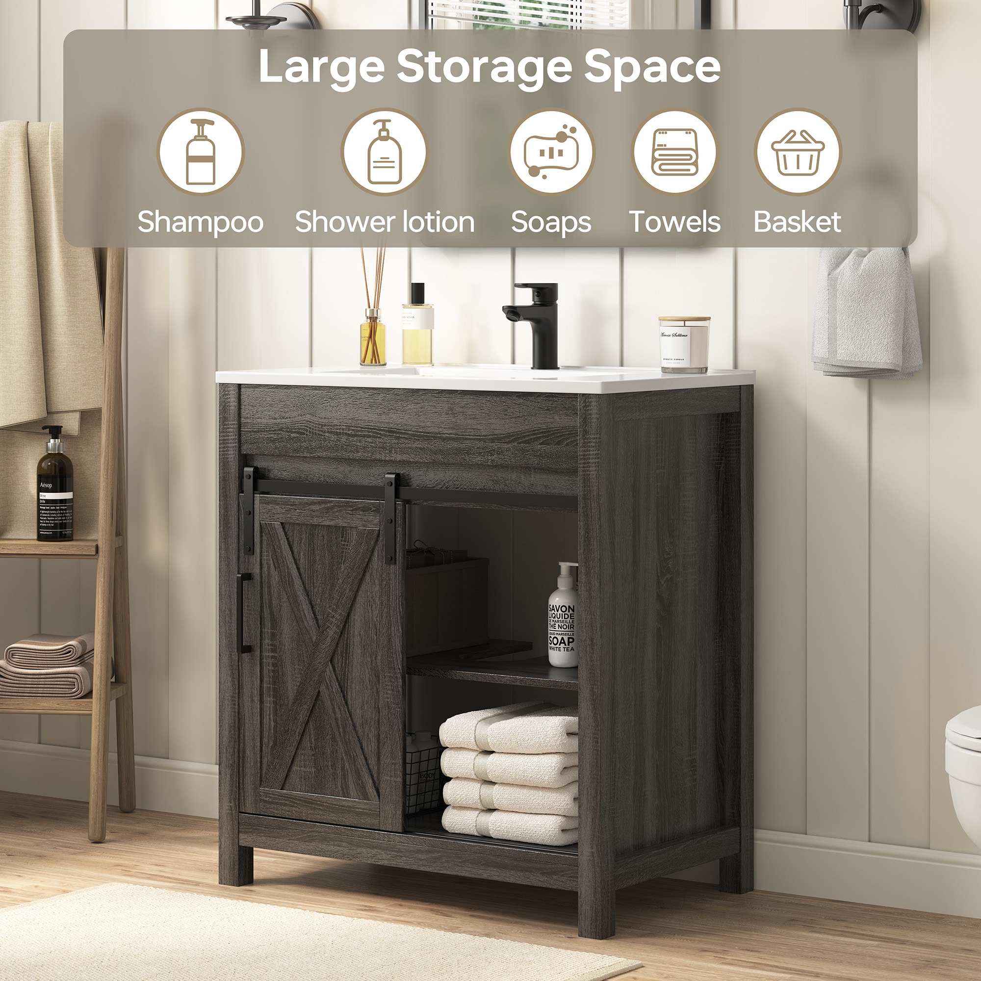 DELUXE LIVING V24029KD-30DW Bath-Vanity-Combo - View #9