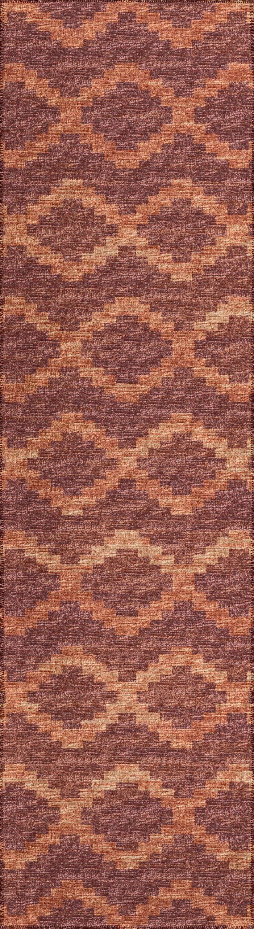 Addison Rugs AYU39CA2X8 Yuma 2 x 8 (ft) Chenille Canyon Rectangular Indoor/Outdoor Geometric Southwestern Machine washable Runner rug