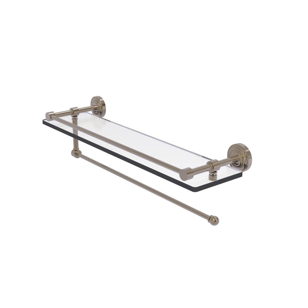 Allied Brass DT-1PT/22-GAL-PEW Dottingham Antique Pewter 1-Tier Wall Mount Bathroom Shelf (22-in X 5-in)