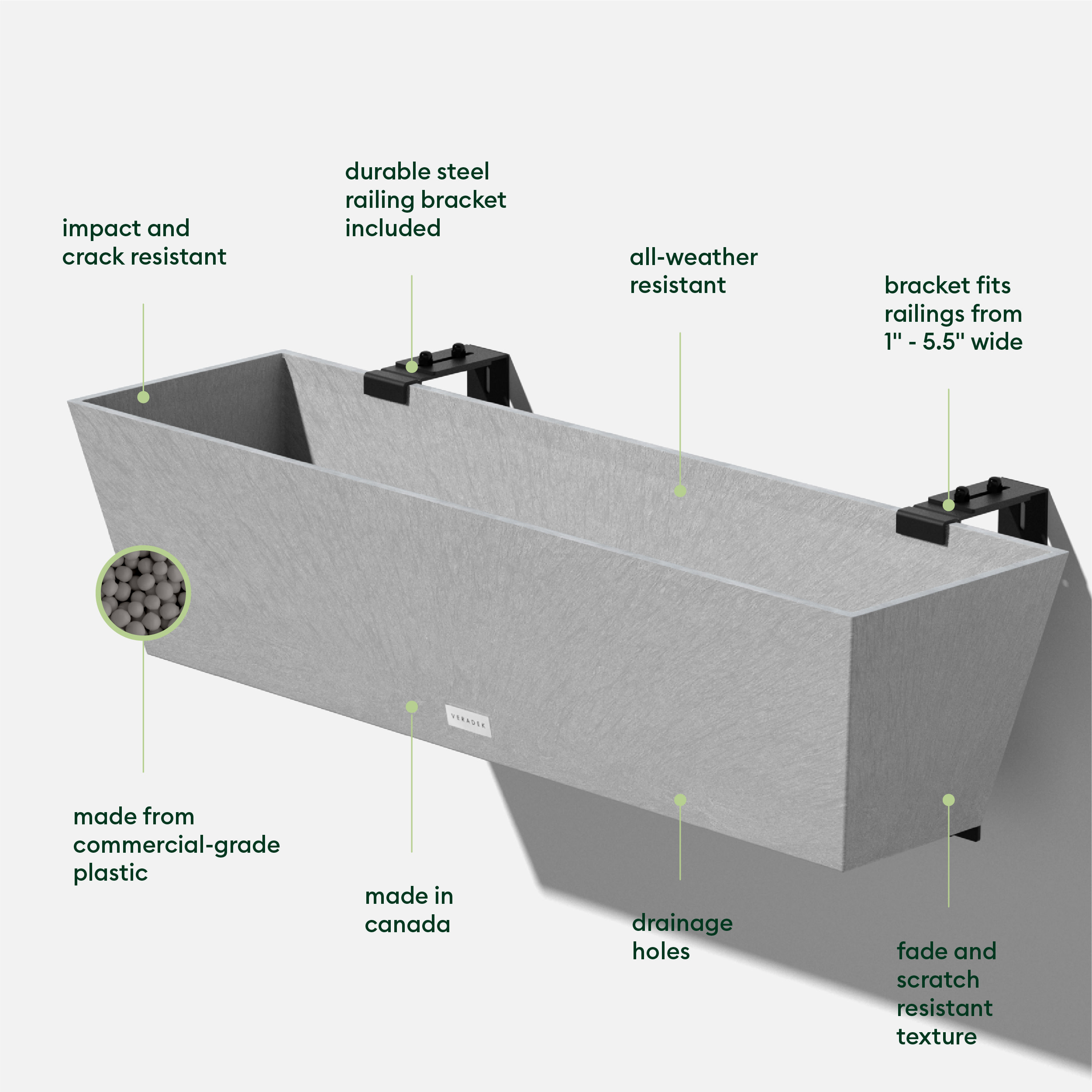 Veradek WBRLV36C Planter-Window-Box - View #2