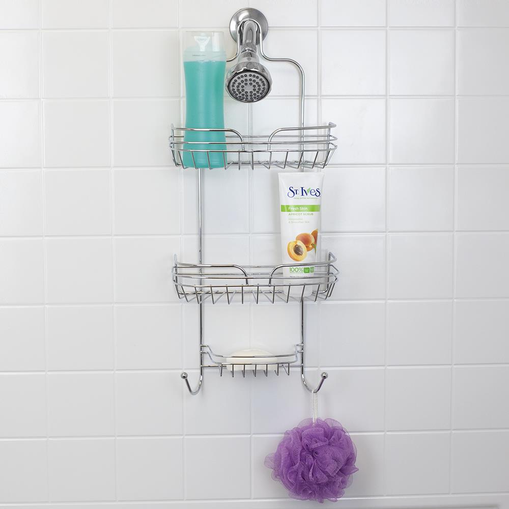 Zenith Stainless Steel Stainless Steel 3-Shelf Hanging Shower Caddy 11.5-in  x 4.88-in x 25.25-in in the Bathtub & Shower Caddies department at