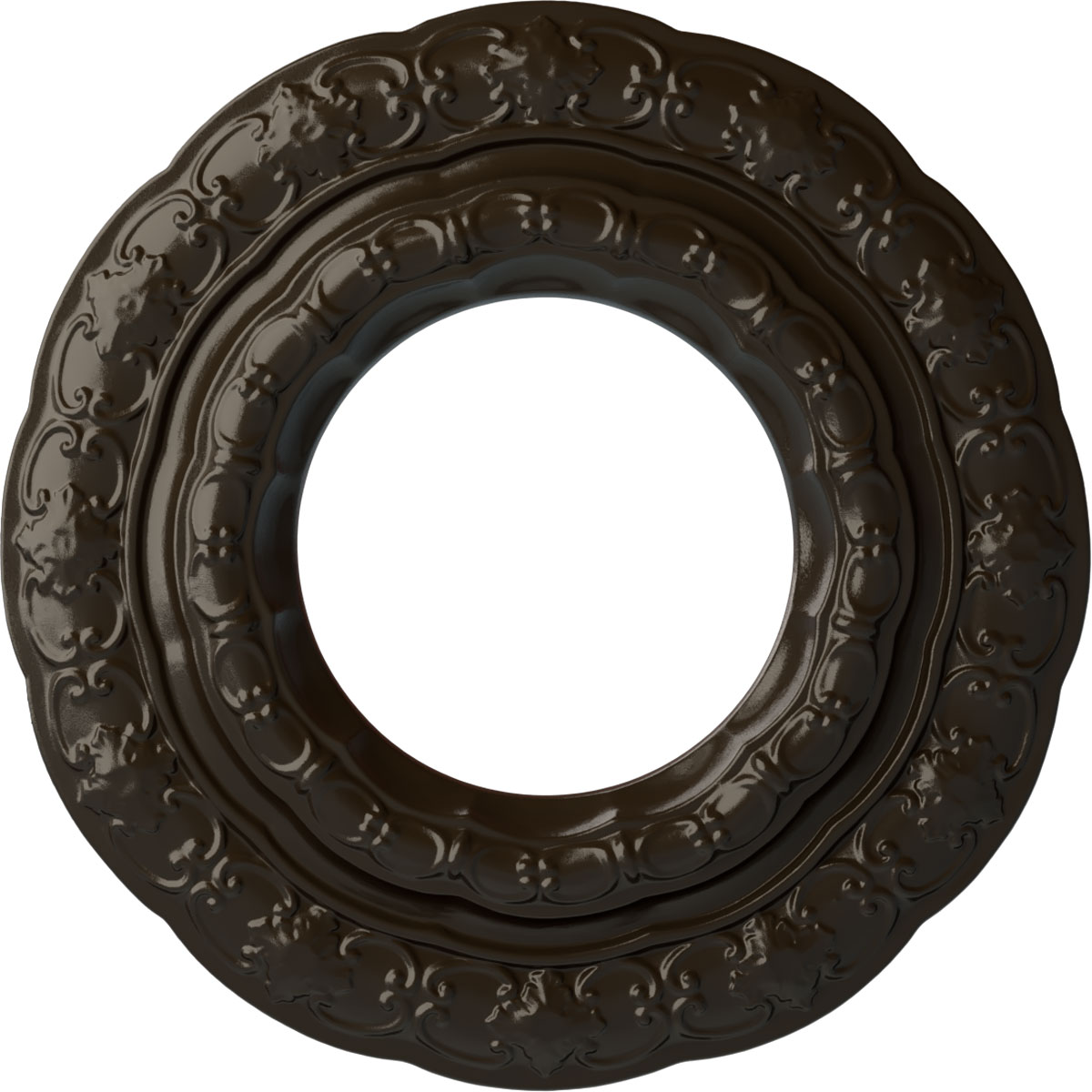 Ekena Millwork CM15LISHF Lisbon 15.375-in W x 15.375-in L Painted Stone Hearth Polyurethane Whole Ceiling Medallion