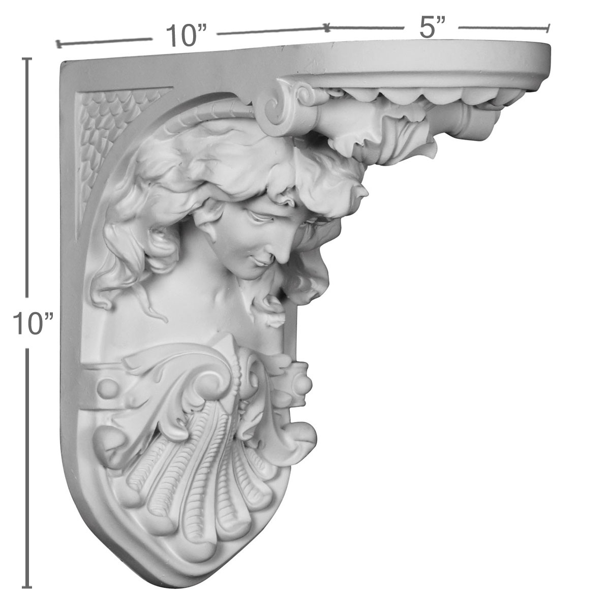 Ekena Millwork COR05X10X10HE corbels - View #2