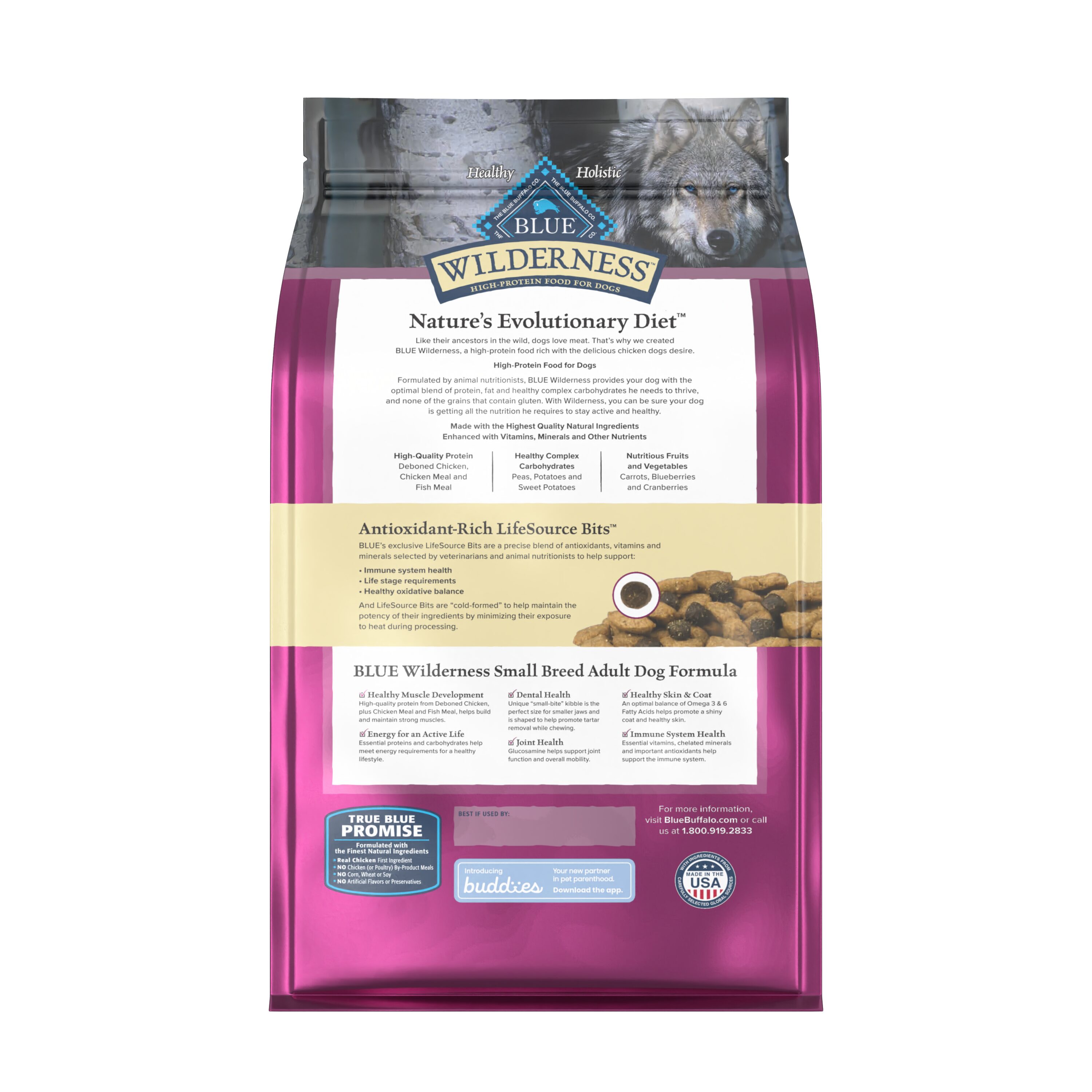 Blue Buffalo Blue Wilderness Small Breed Chicken Dog Food 4.5 lb Bag High Protein Grain Free Formula for Adult Dogs in the Pet Food department at Lowes