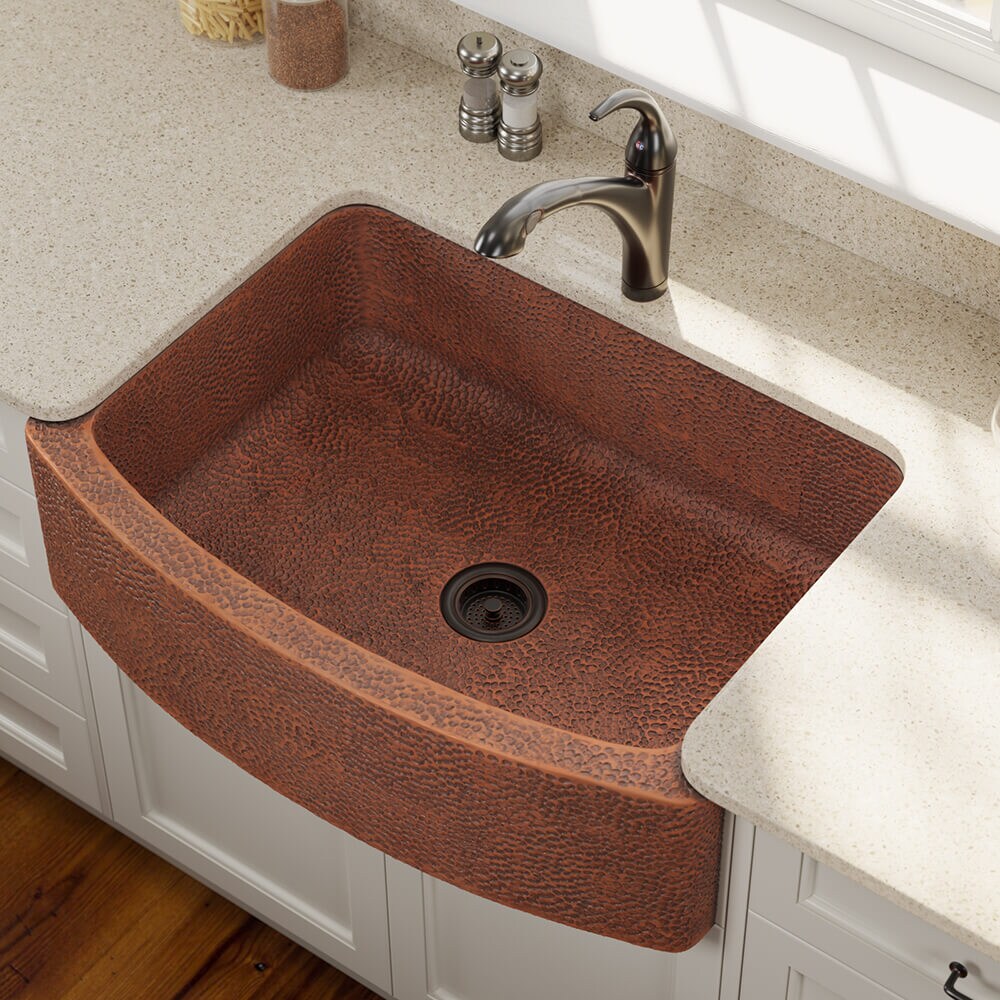 Custom Double Drainboard Sink - Pure Copper