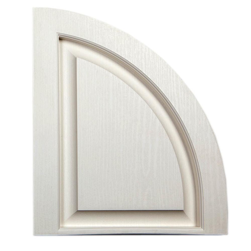 Alpha ACCRPQTRRND 14.5-in W x 17-in H White Raised Panel Exterior Shutters (2-Pack)