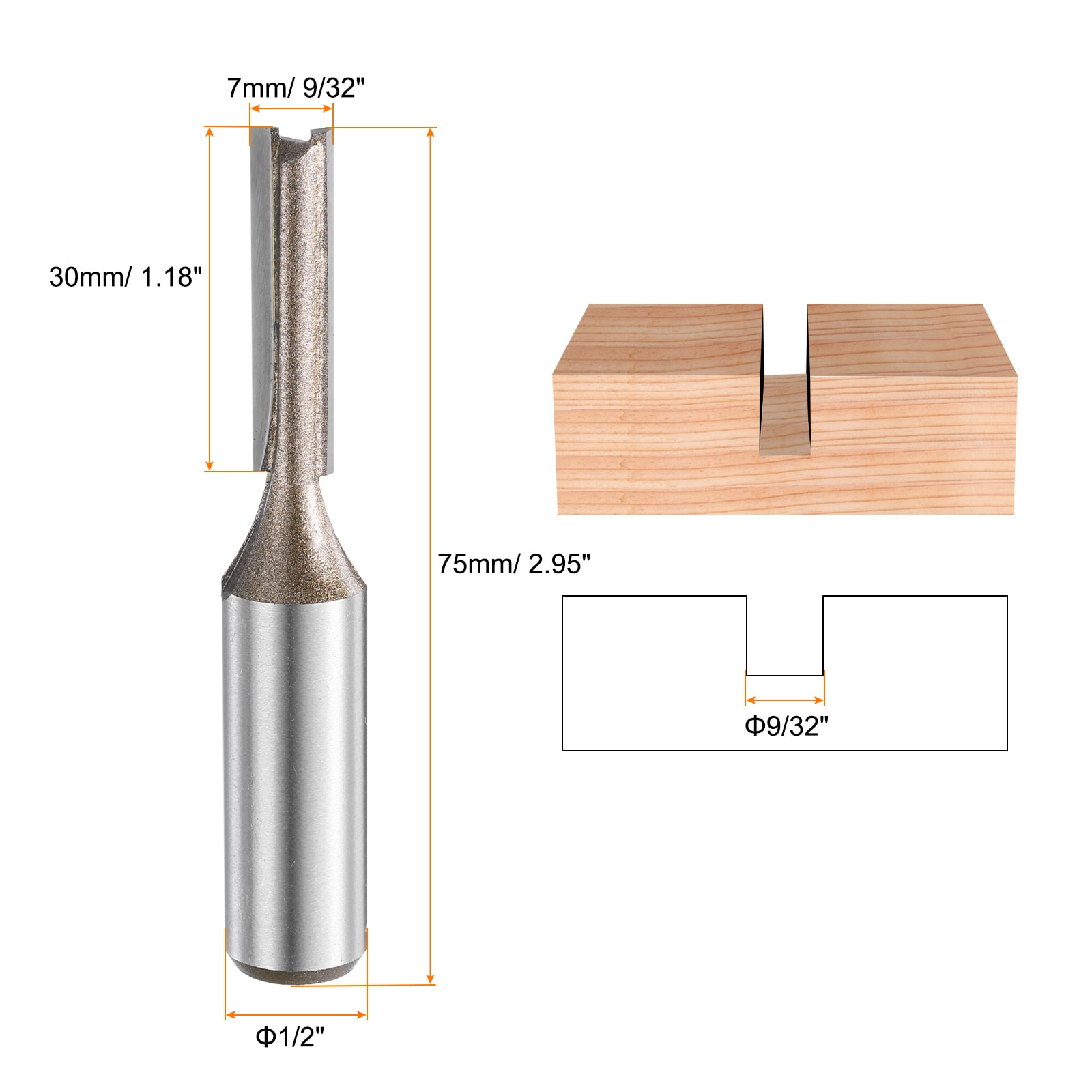 Unique Bargains S26030900UX4422 Edge-Forming-Router-Bits - View #2