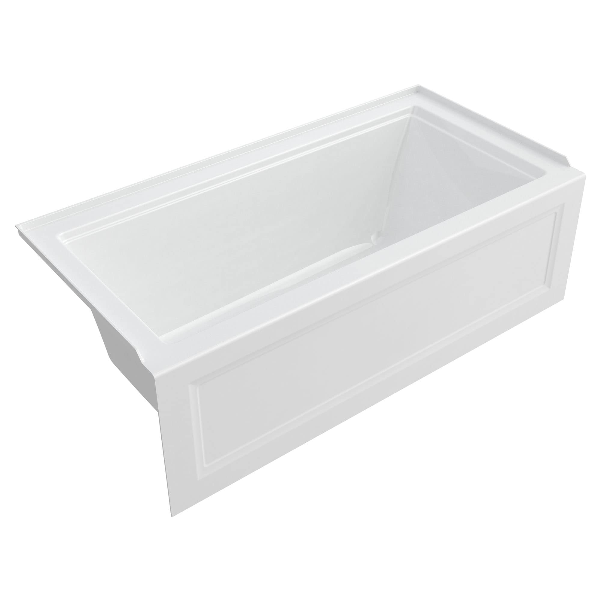 American Standard 2545202.020 Town Square S 30-in x 60-in White Acrylic Rectangular Alcove Soaking bathtub ( Left Drain )