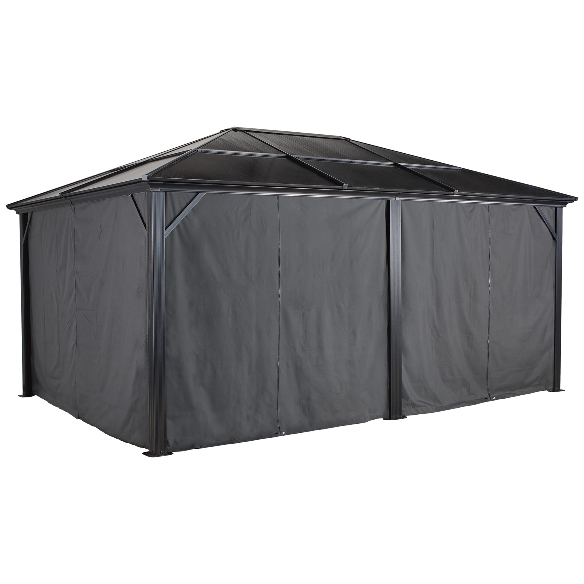 Sojag 135-9163773 177-in x 130-in Meridien Grey Gazebo curtains