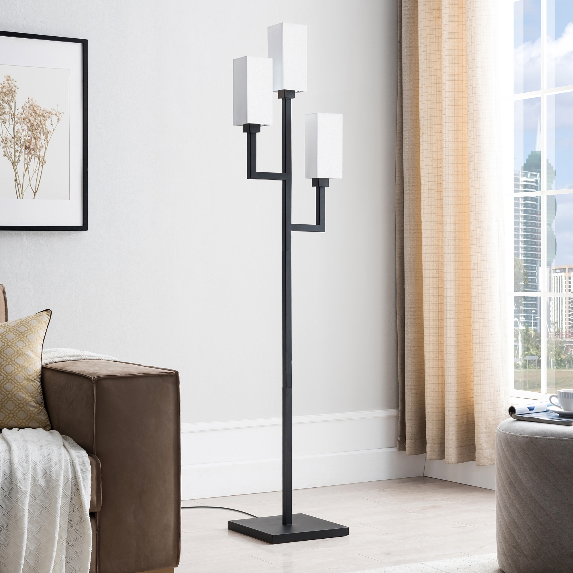 Hailey Home FL0600 Basso 69.5-in Blackened Bronze Floor Lamp