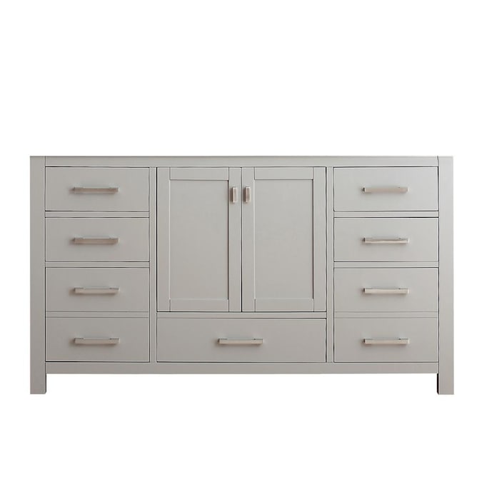 Chilled Gray Bathroom Vanity Cabinet, 60 Vanity Cabinet Only