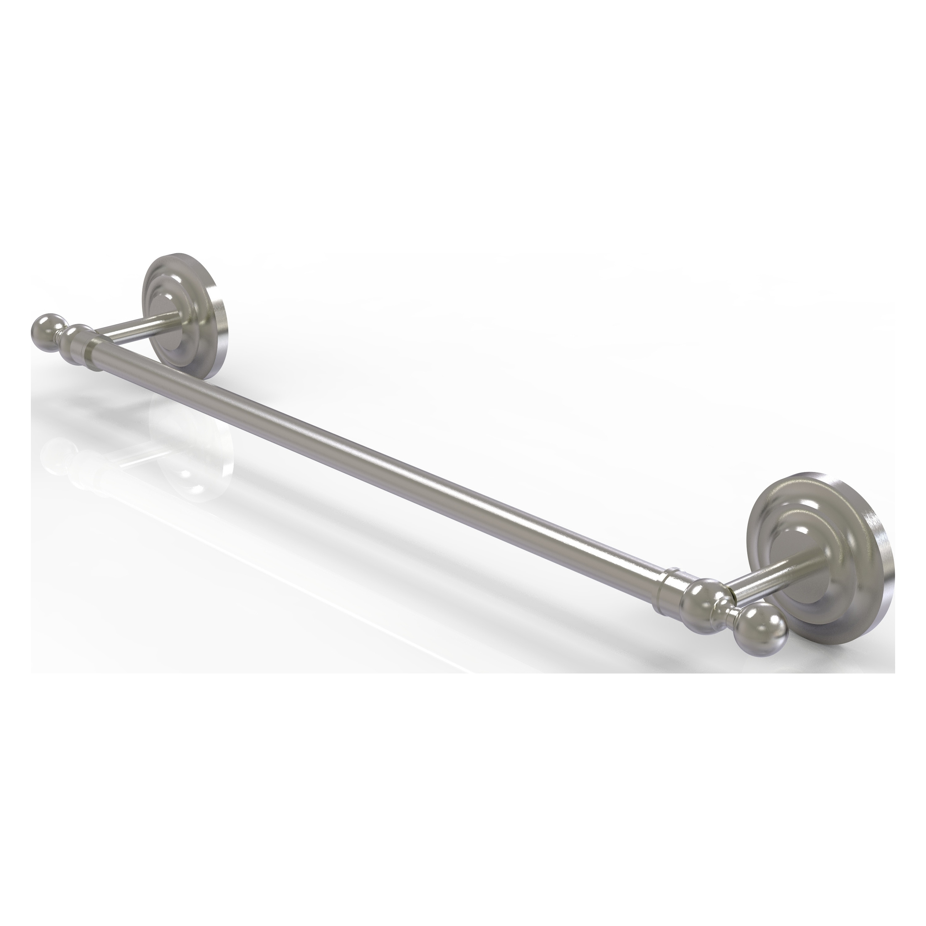Allied Brass QN-41/18-SN Que New 18-in Satin Nickel Wall mount Single Towel Bar