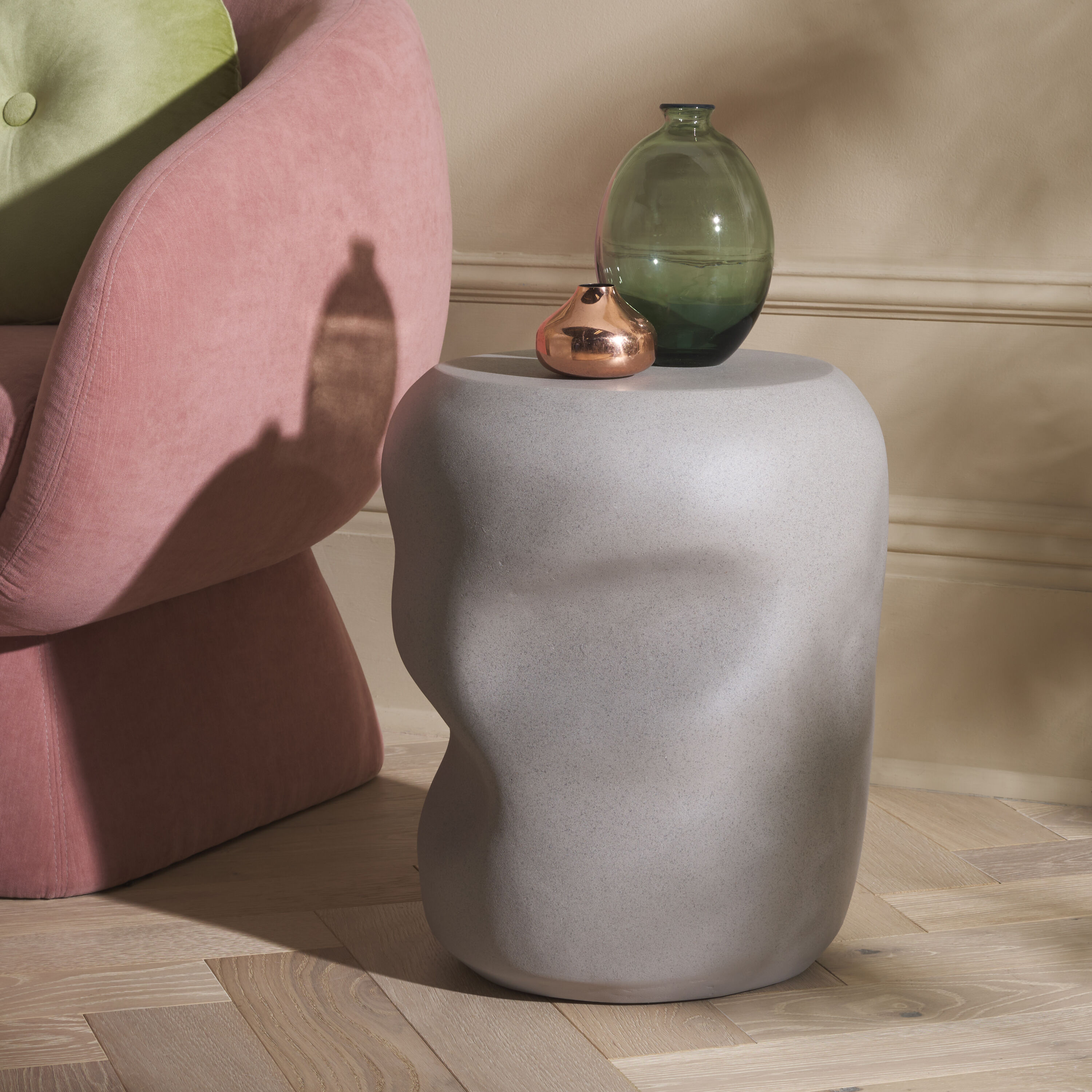 Modern Nc Coating Accent Table Set