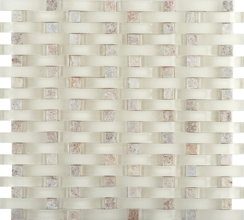 Emser W80LUCESE1213MWB Lucente 10-Pack Servolo 12-in x 13-in Stone and Glass Border Tile (10.204-sq. ft/ Box Only)