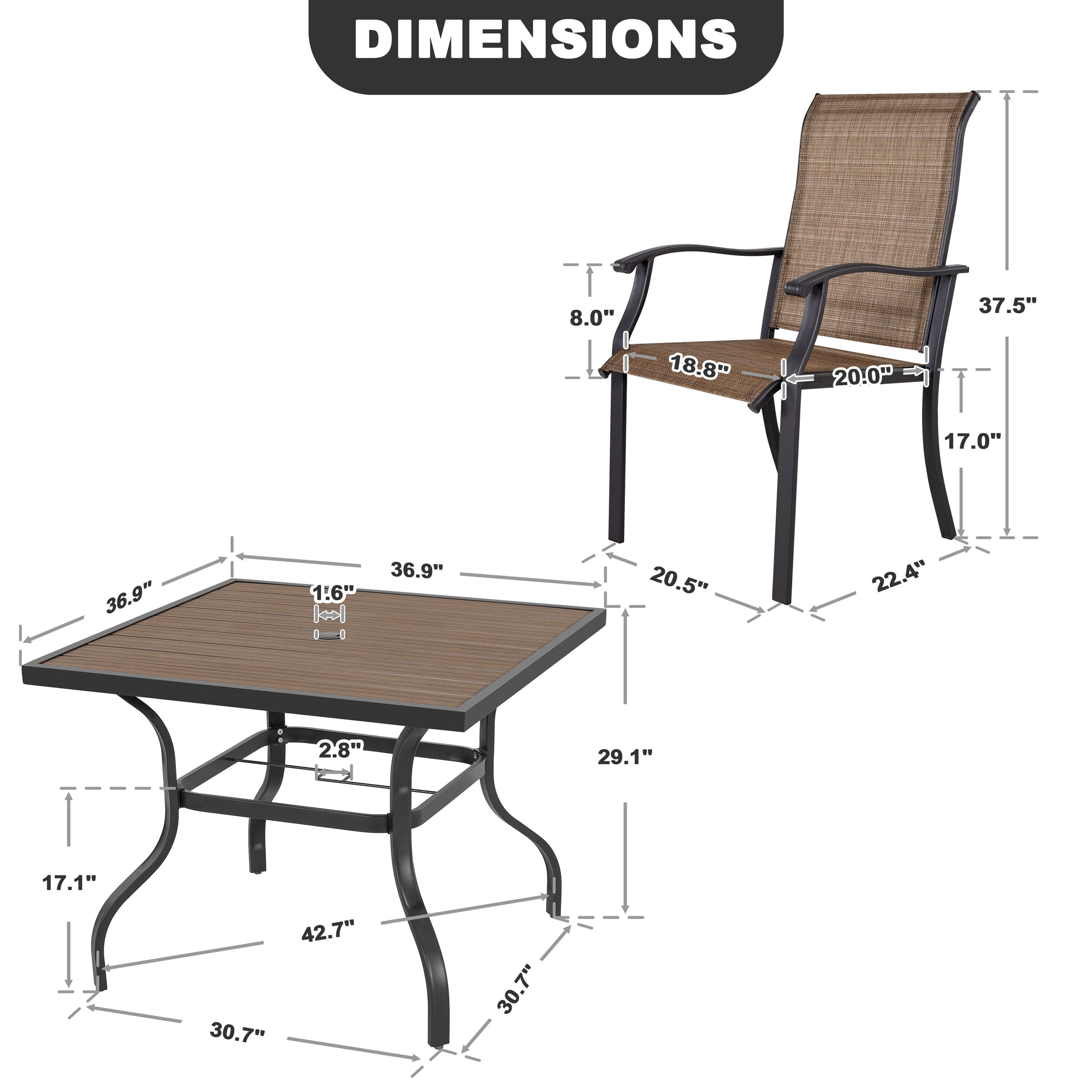 Nuu Garden SID001-T502 Patio-Dining-Sets - View #4
