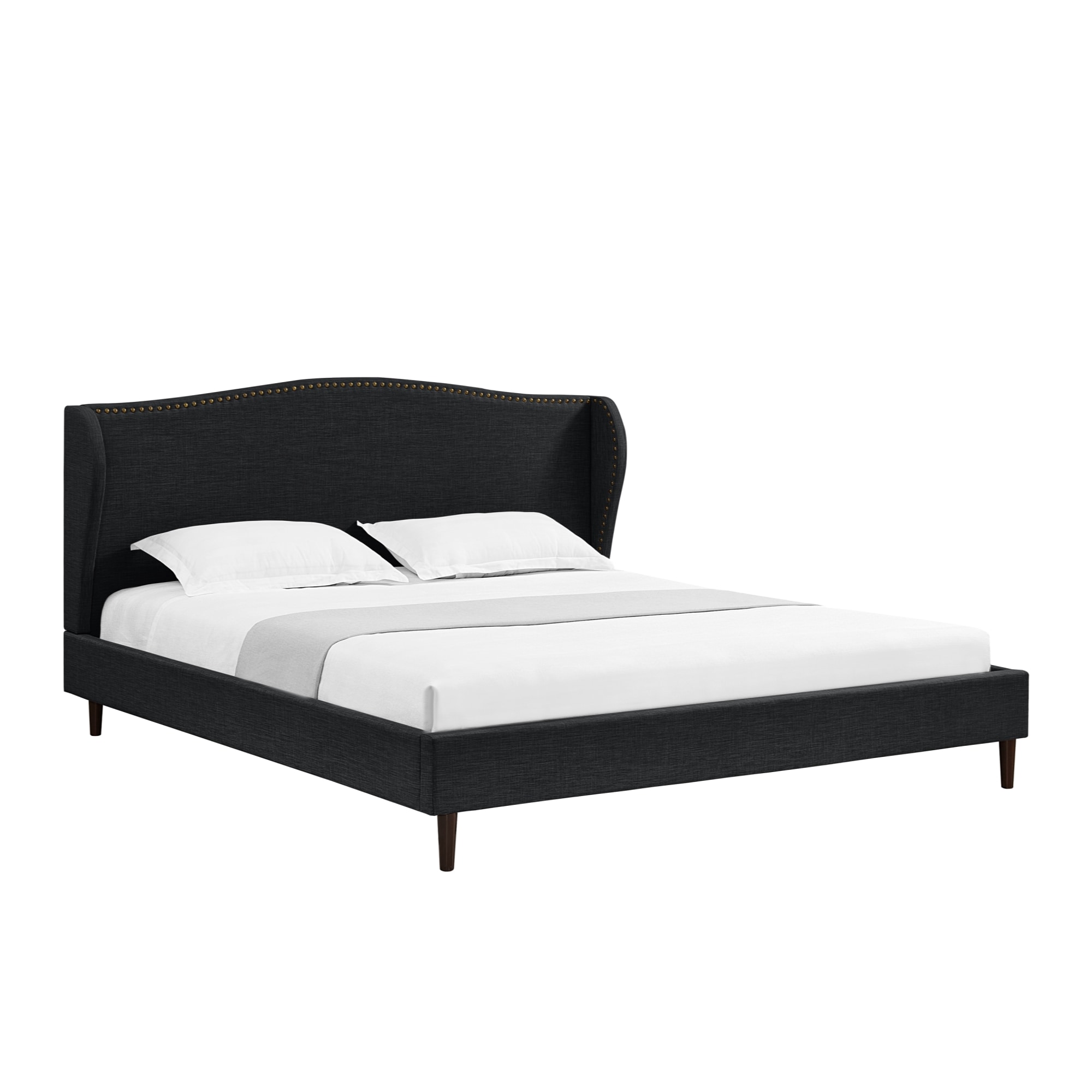 Rustic Manor RBD478-03CLK-LS Knight Charcoal King Wood Platform Bed